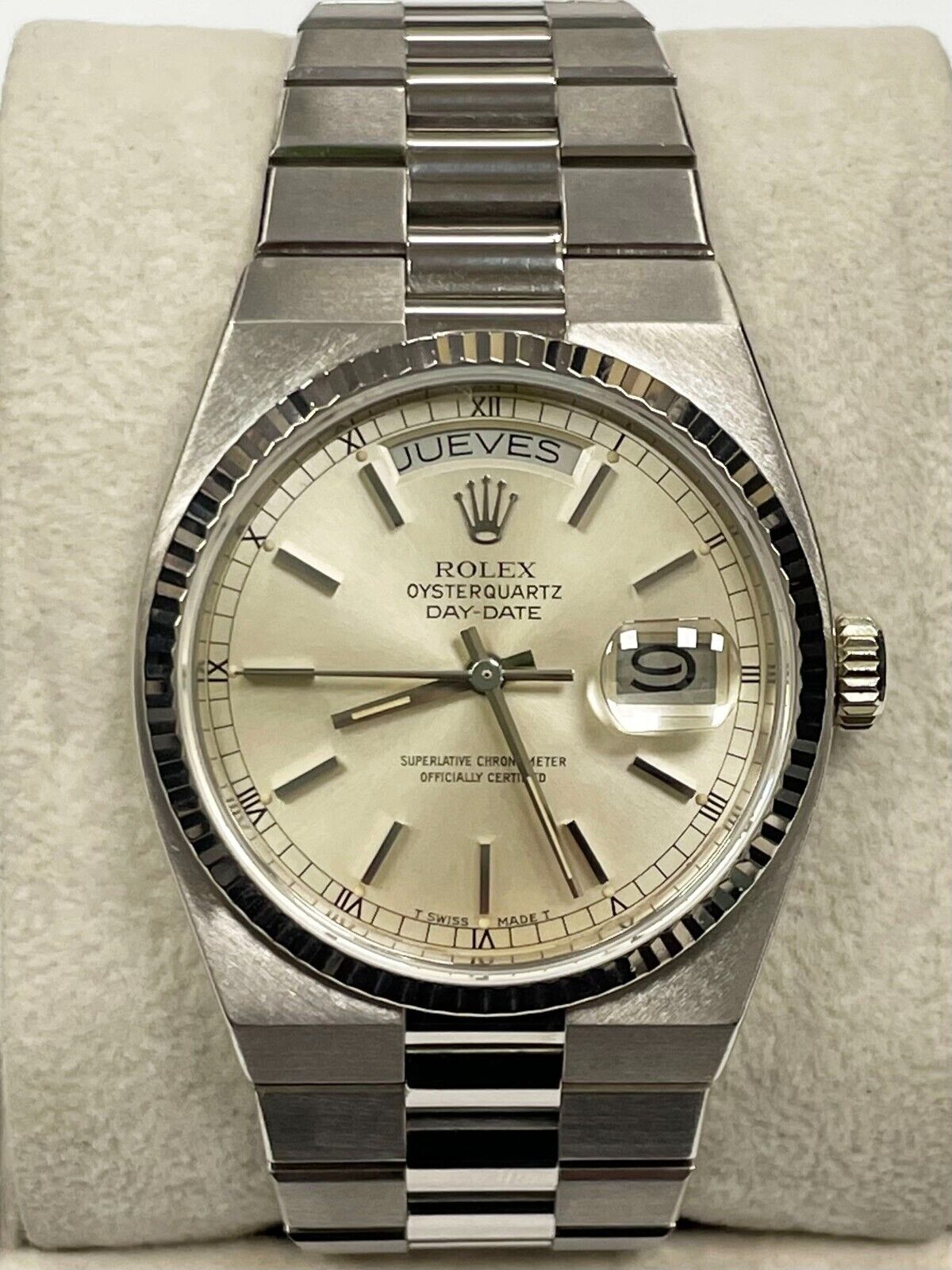 Rolex Day Date President Oysterquartz 18K White Gold