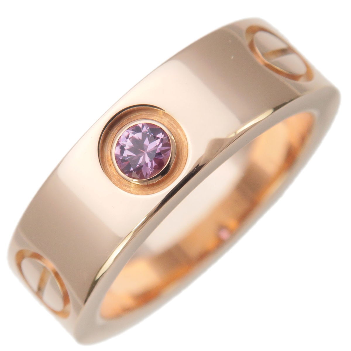 Authentic Cartier Love Ring 1P Pink Sapphire
