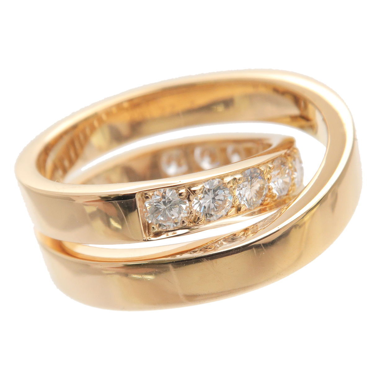 Authentic Cartier Paris Ring Half Diamond