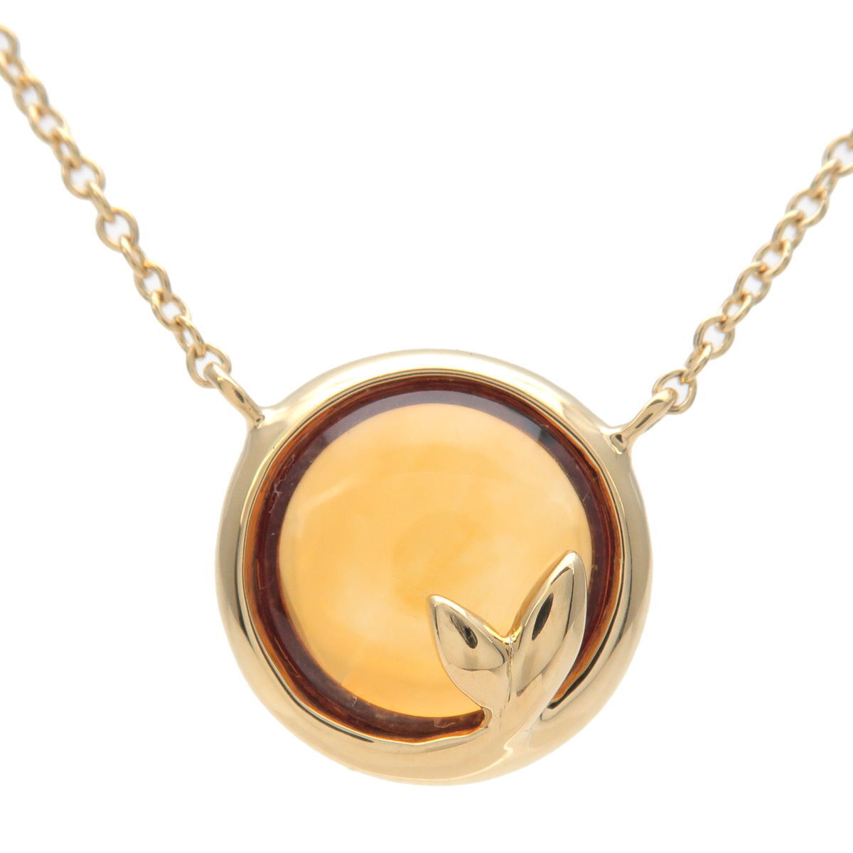 Authentic Tiffany  Co. Olive Leaf Citrine Necklace