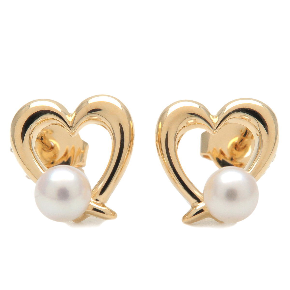 Authentic MIKIMOTO Pearl 4.0mm Heart Earrings