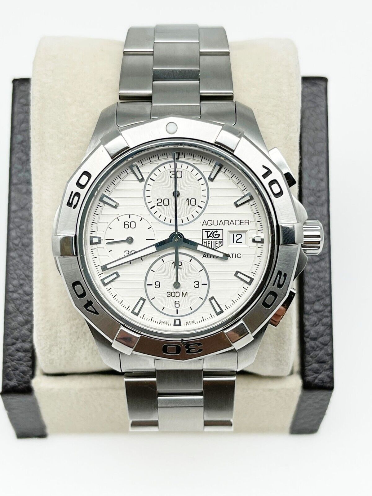 Tag Heuer Aquaracer 300M CAP2111 Chronograph Silver Dial Stainless Steel 42mm
