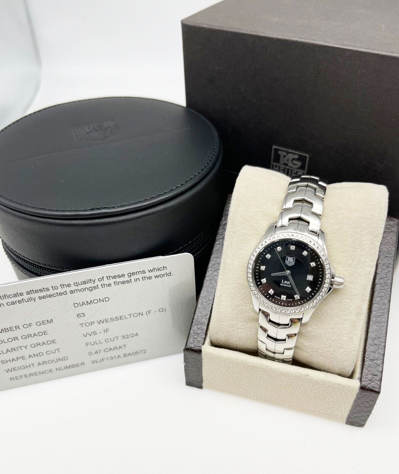 Tag Heuer Ladies Link WJF131A Factory Black Diamond Dial  display picture 1