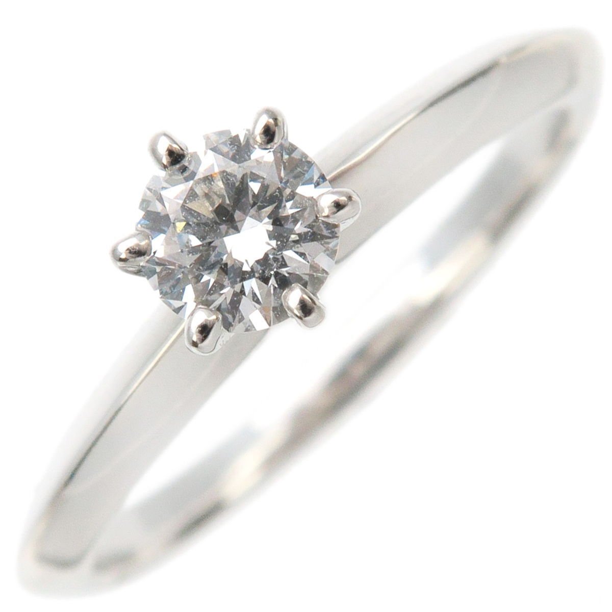 Authentic TiffanyCo. Solitaire Diamond Ring