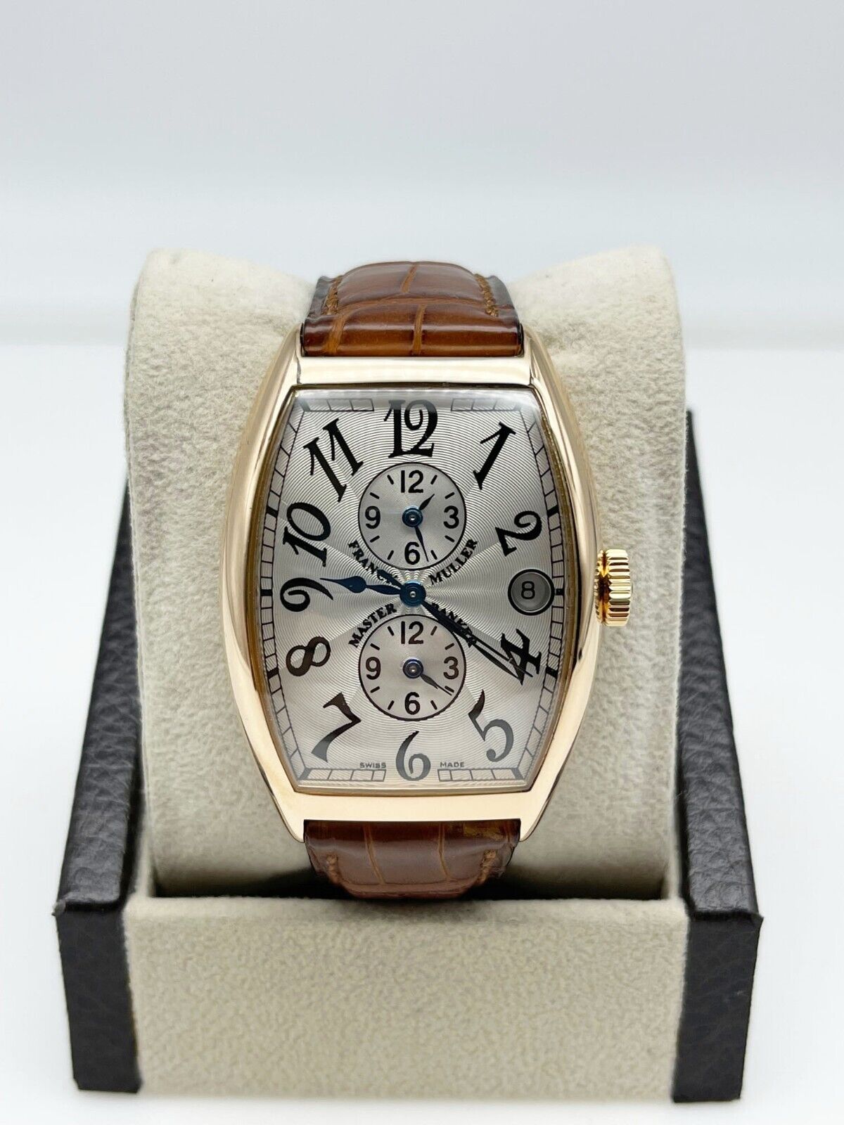Franck Muller 6850 MB Master Banker 18K Rose Gold Leather Strap