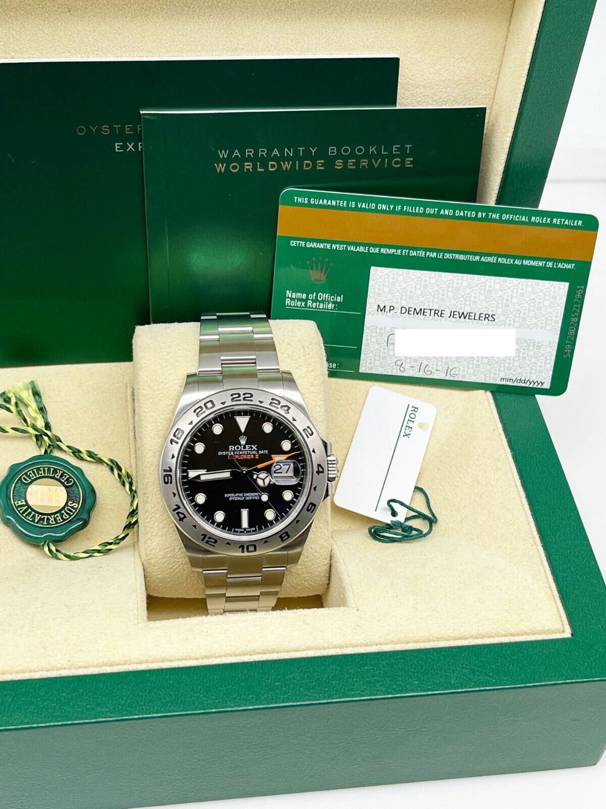 Rolex Explorer II 216570 Black Dial 42mm Stainless Steel r