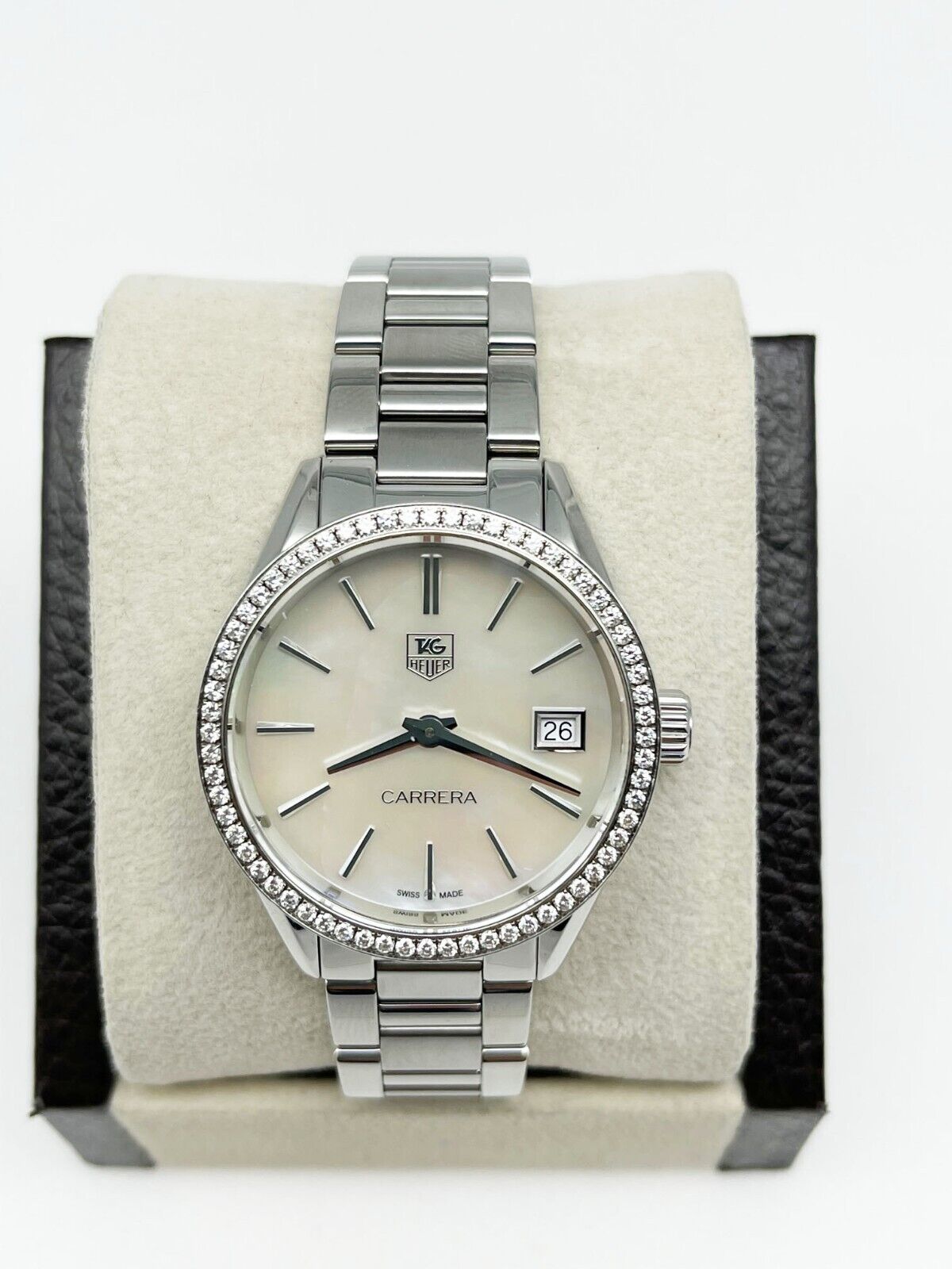TAG Heuer WAR1315 Ladies Carrera MOP Dial Diamond Bezel