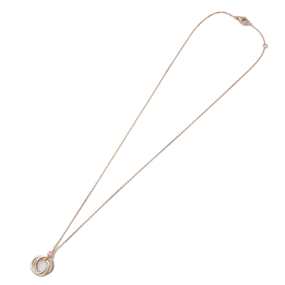 Authentic Cartier Baby Trinity 1P Sapphire Necklace K18
