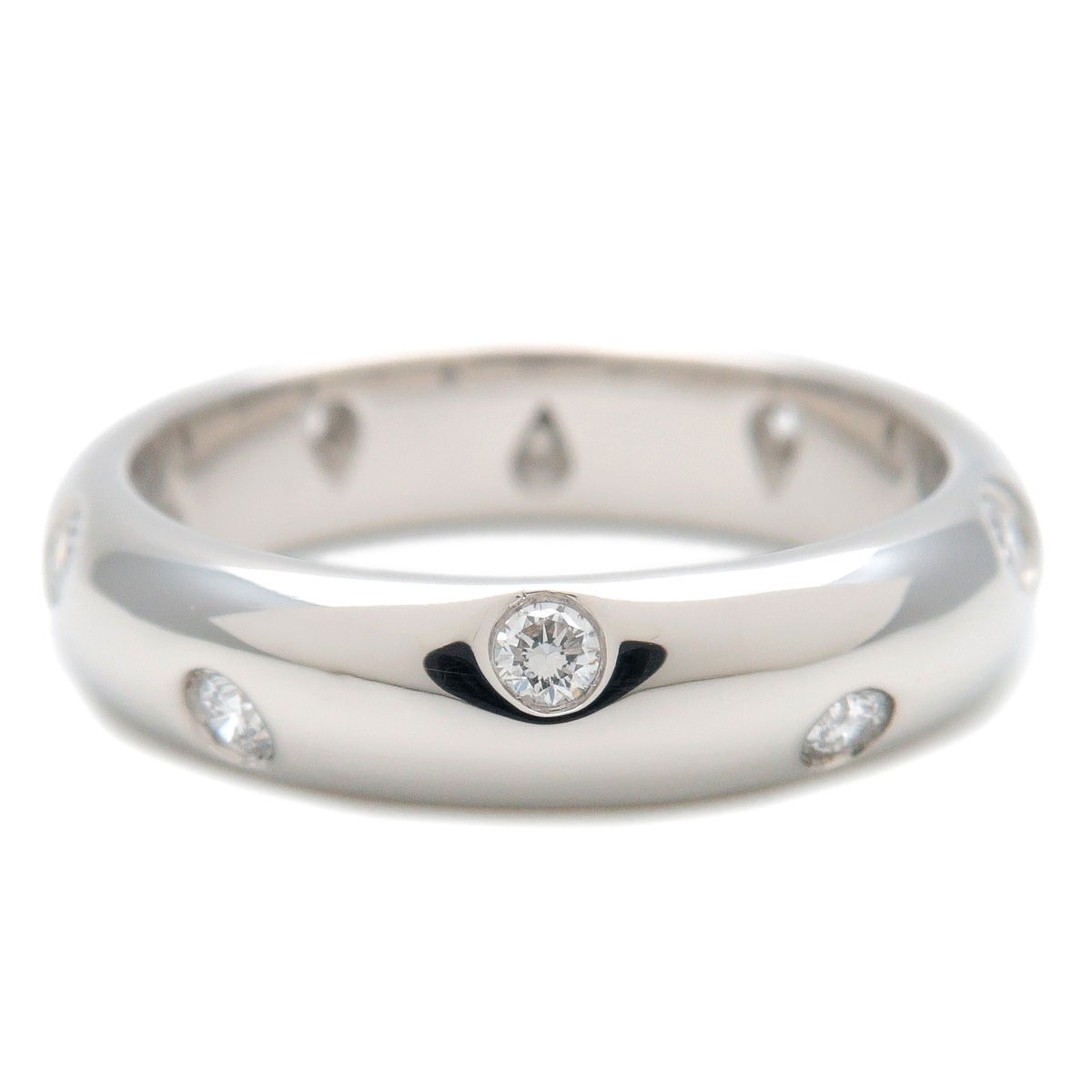 Auth TiffanyCo. Dots Ring 10P Diamond PT950 Platinum
