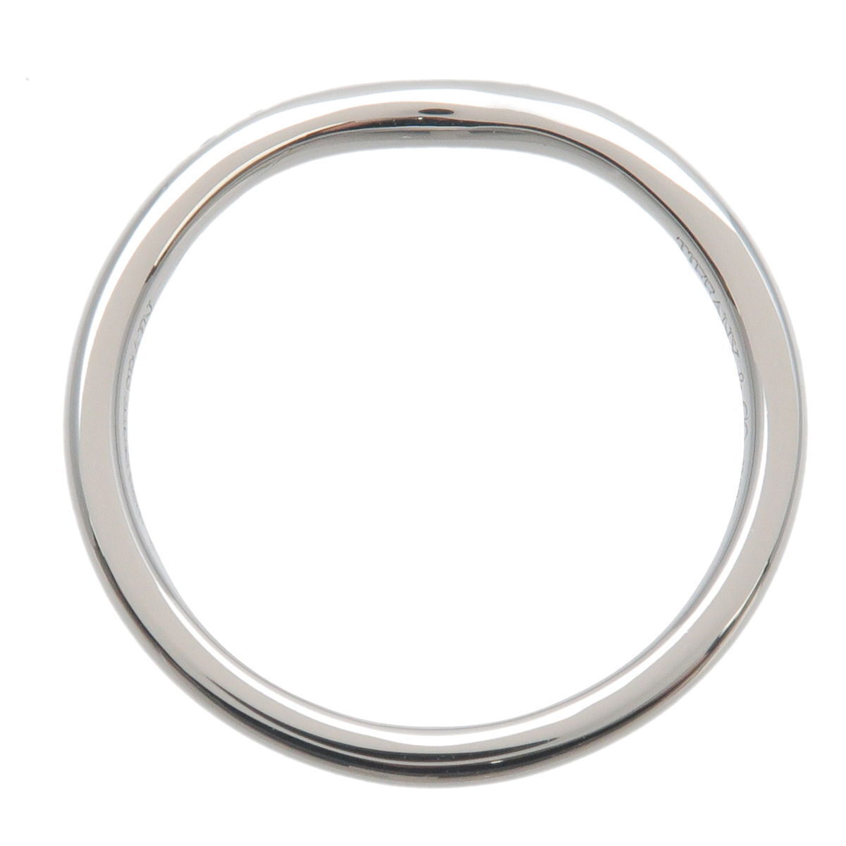 Auth TiffanyCo. Curve Band Ring 9P Diamond