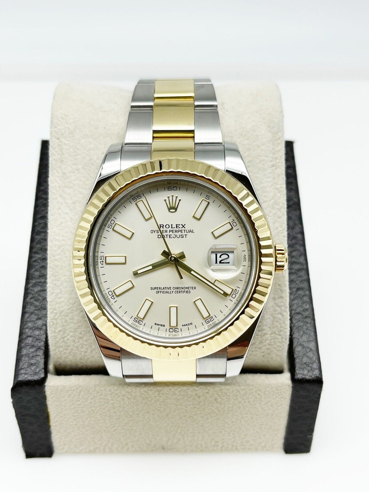 Rolex   Datejust 41 Ivory Dial 18K Yellow Gold Steel