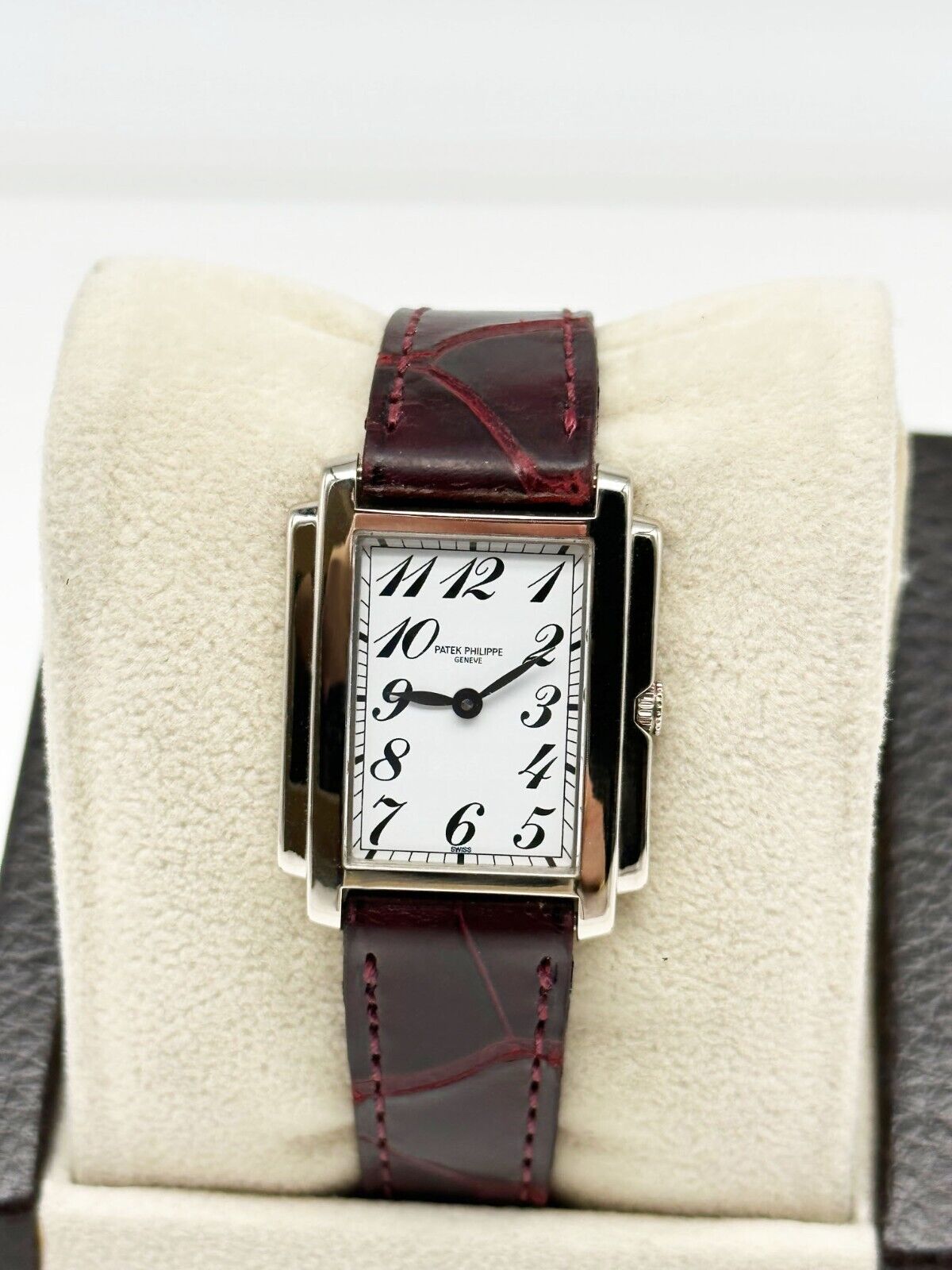 Patek Philippe Ladies Gondolo 4824G 18K White Gold Leather