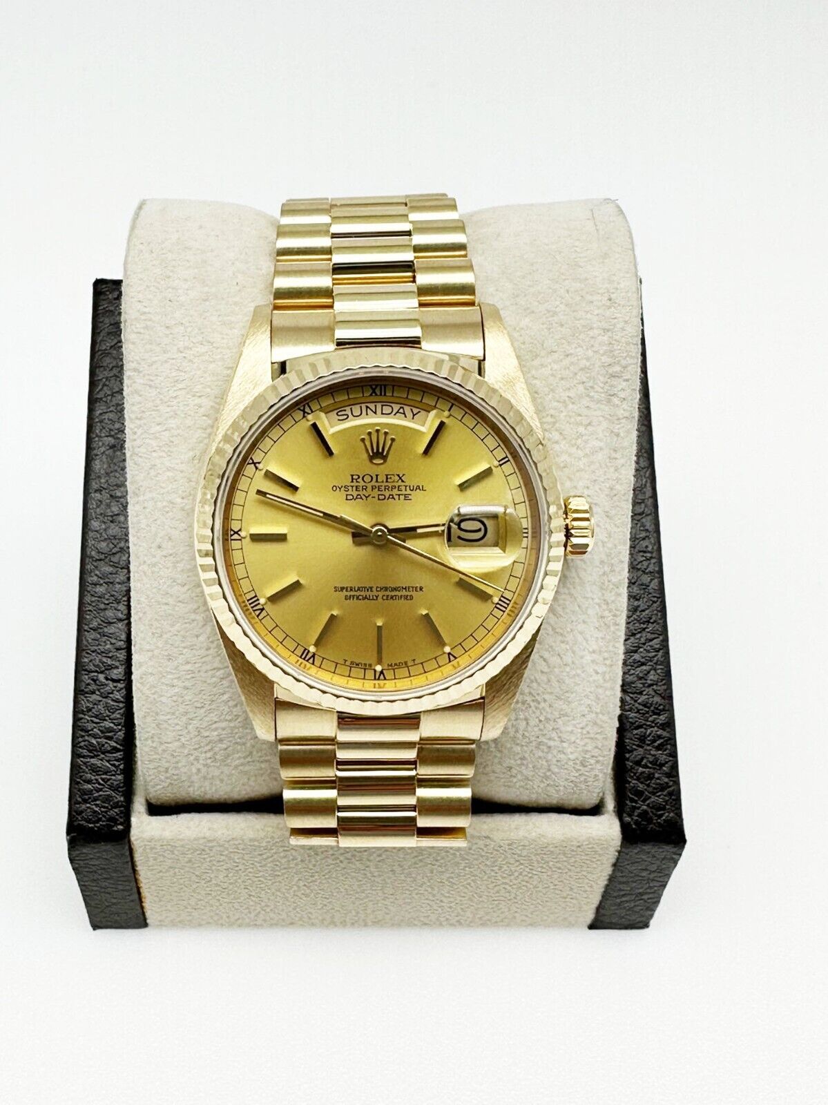 Rolex President Day Date   Champagne Dial 18K Yellow Gold