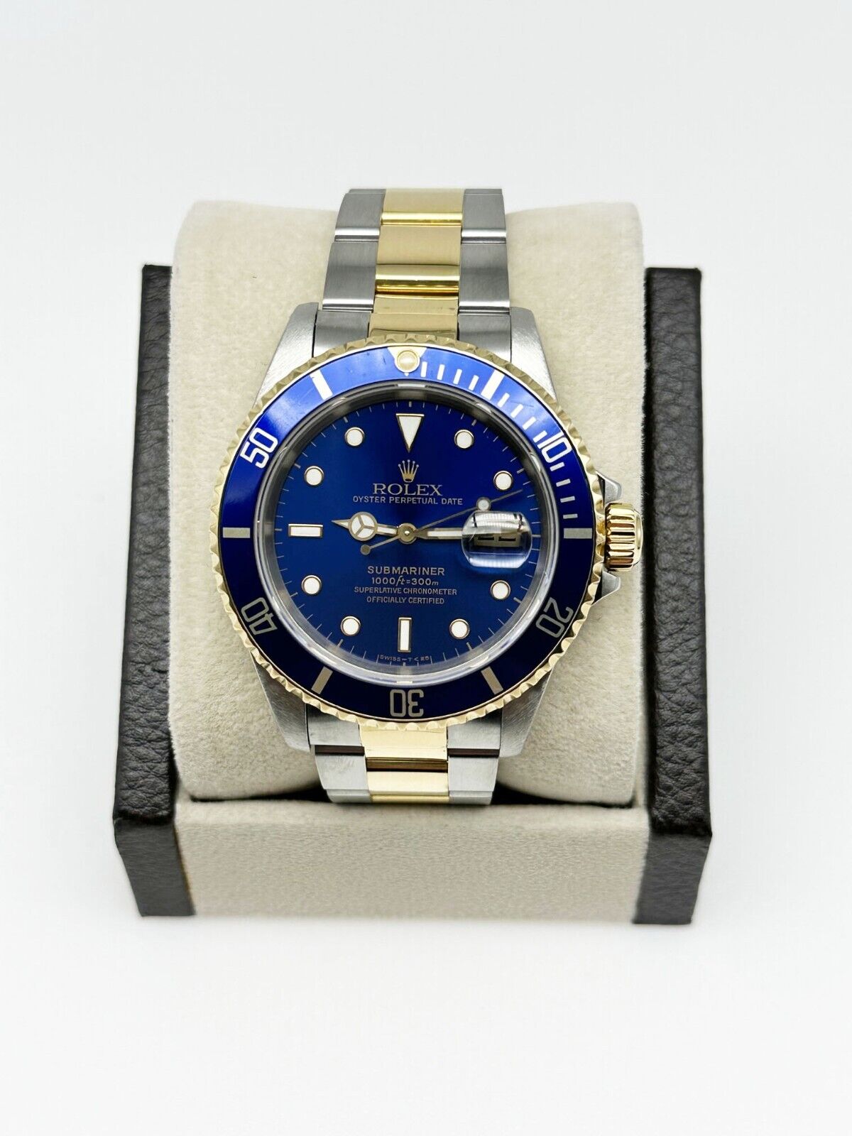 Rolex Submariner Blue Dial Bezel 18K Yellow Gold Steel
