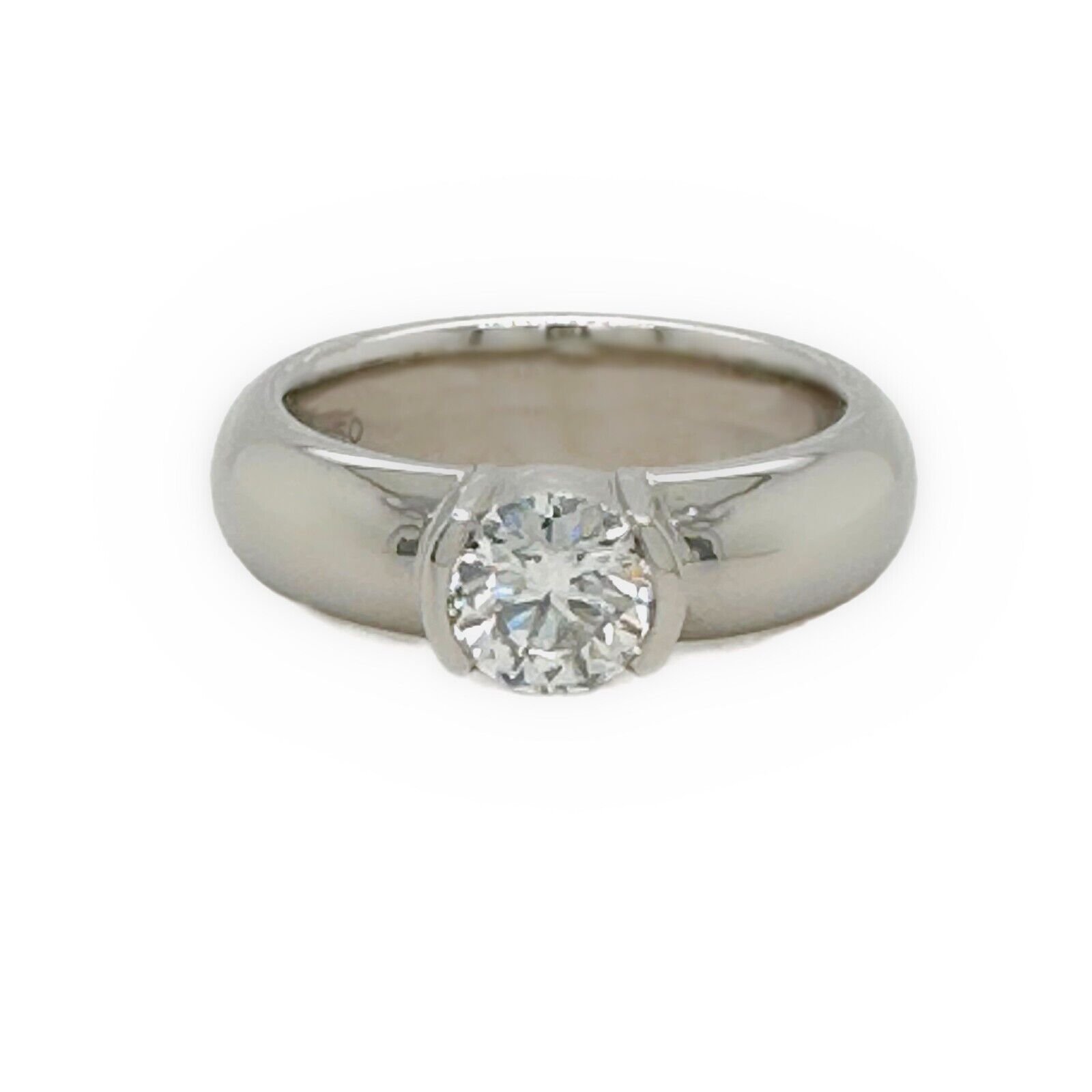 Tiffany  Co ETOILE Round Diamond 0.71 cts G VVS2 Engagement Ring Platinum