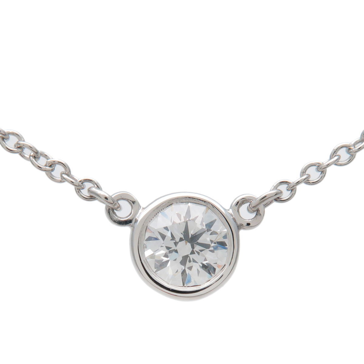 Tiffany  Co. By The Yard 1P Diamond 0.2ct Necklace Platinum