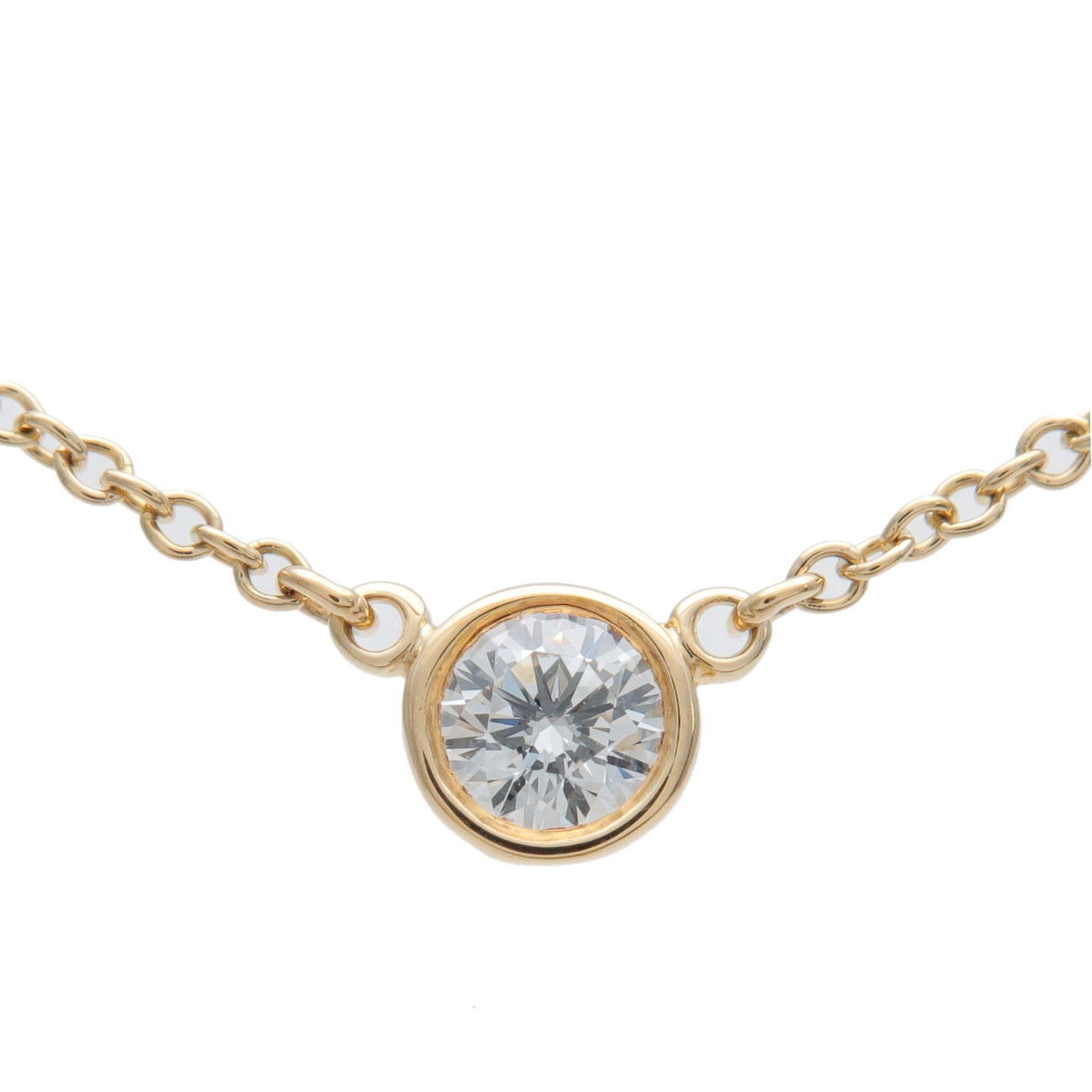 Tiffany  Co. By The Yard Diamond Necklace Yellow Gold