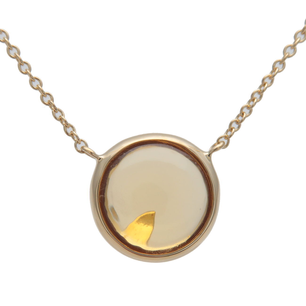 Tiffany  Co. Olive Leaf Citrine Necklace   Yellow Gold