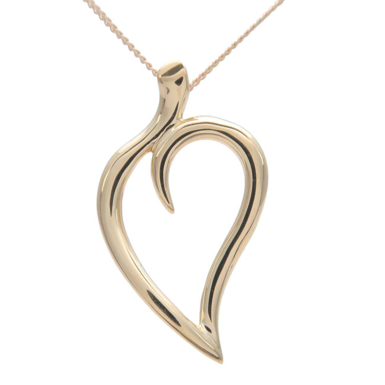 Tiffany  Co. Leaf Heart Necklace