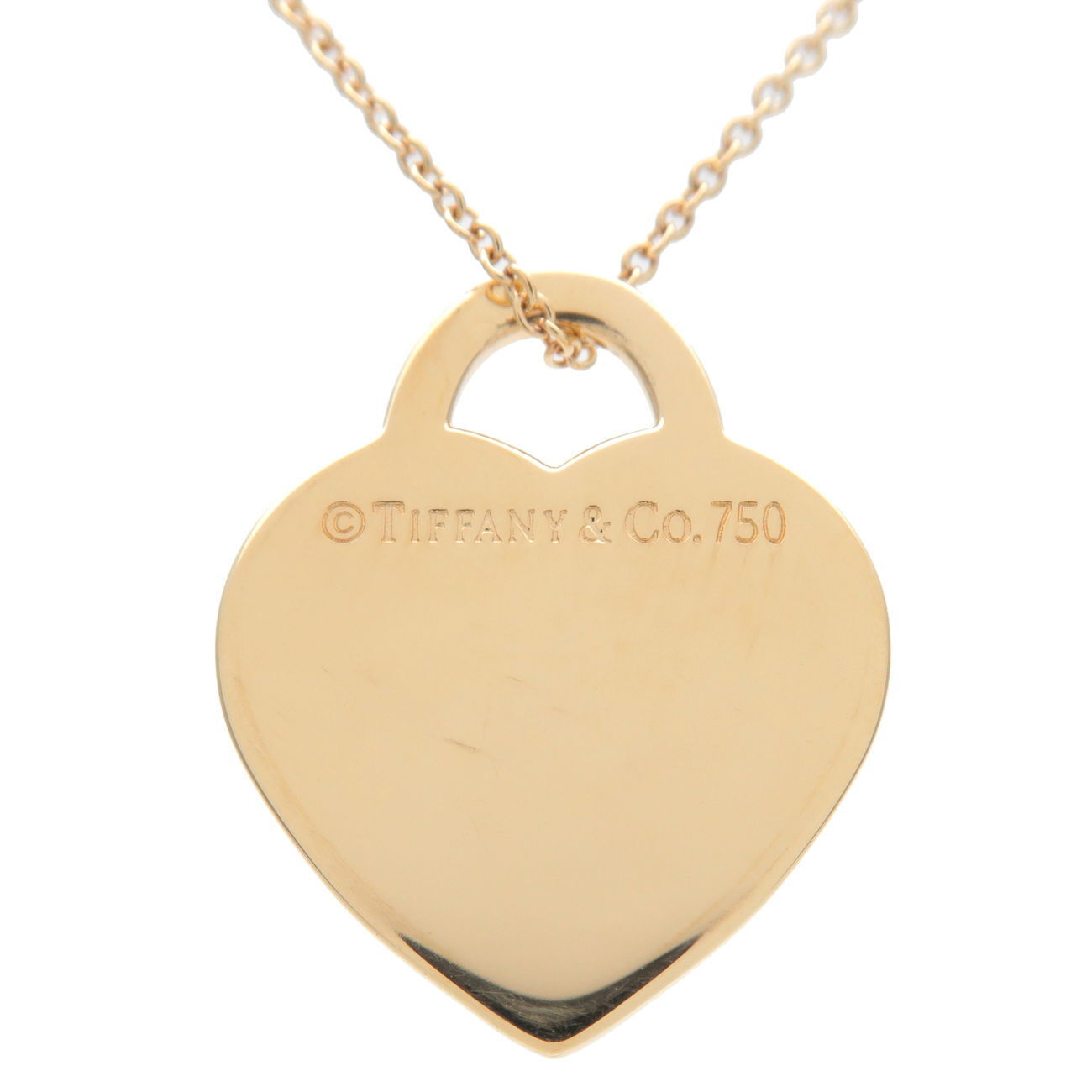 Tiffany  Co.  Tiffany Heart Tag Necklace  Yellow Gold