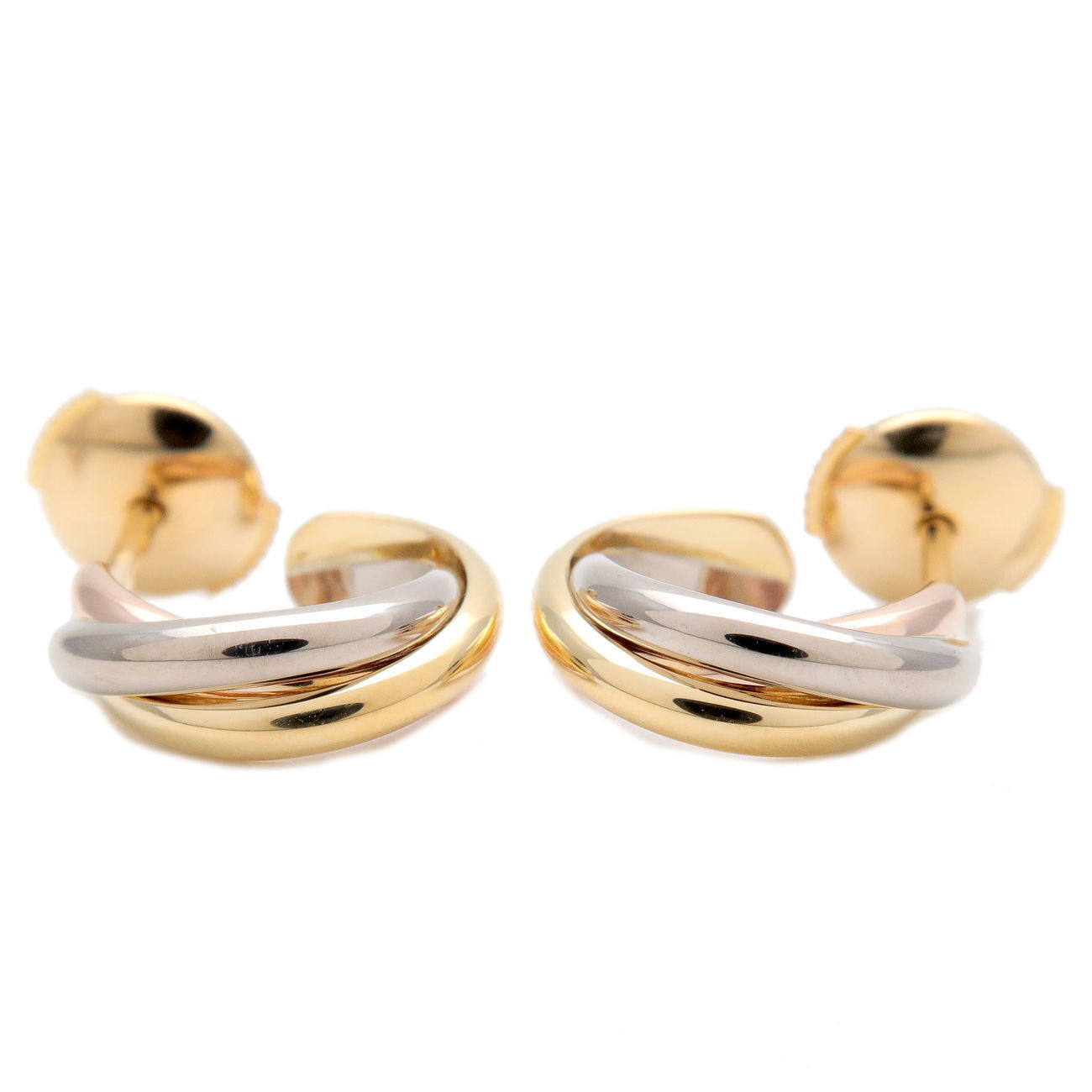 Cartier Trinity Earrings K18  Yellow Gold/White Gold/Rose Gold