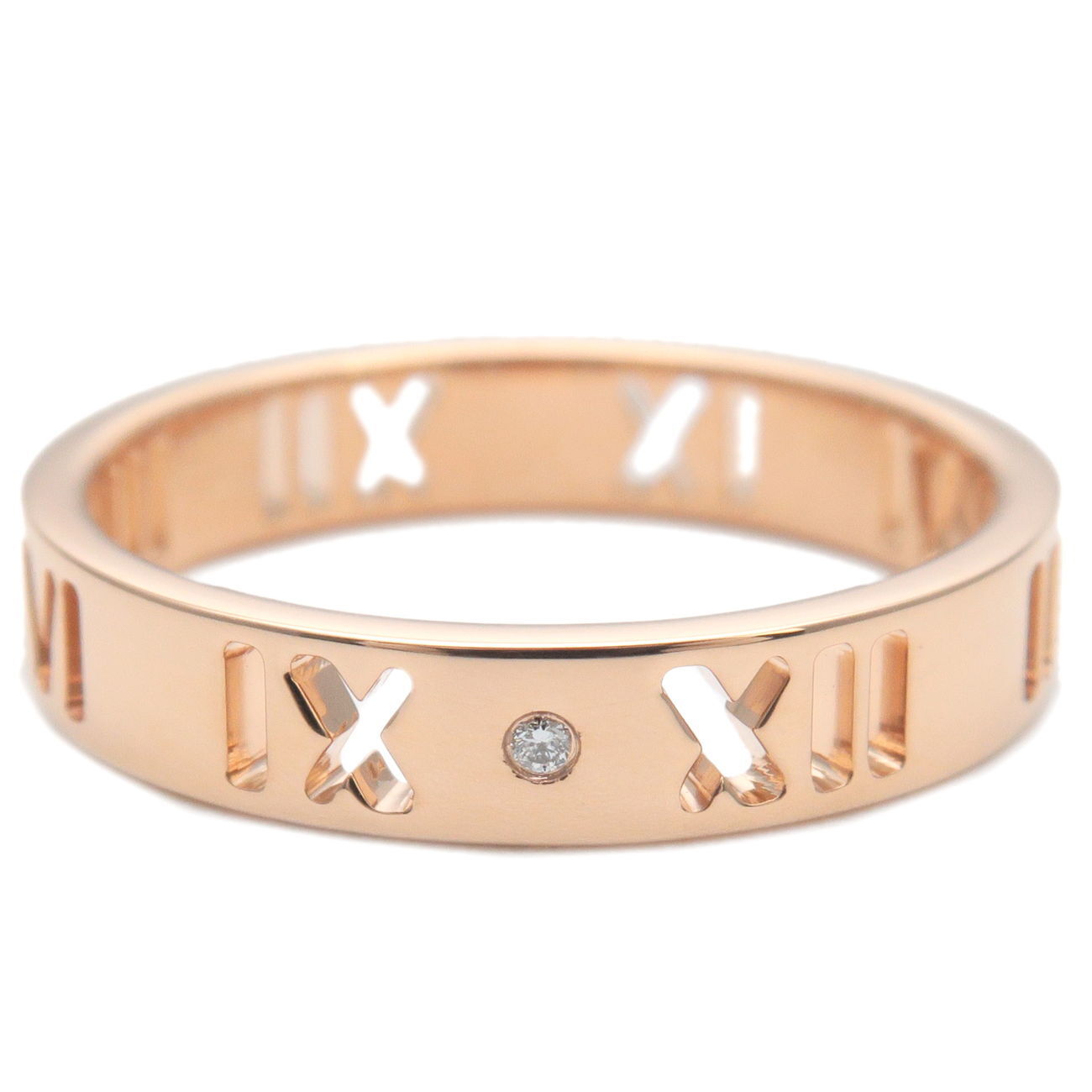 Tiffany  Co. Pierced Atlas 4P Diamond Ring