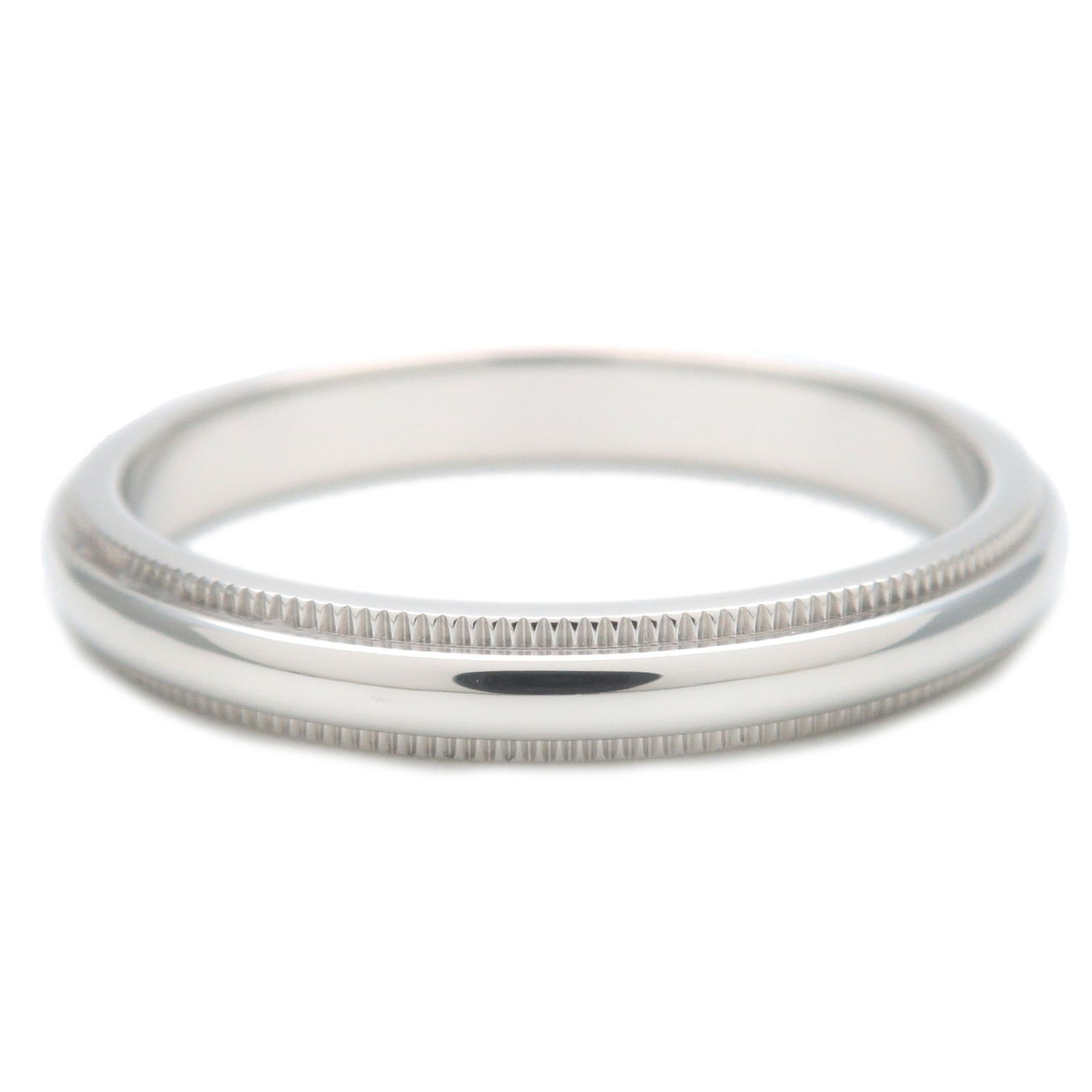 Tiffany  Co. Milgrain Band Ring  Platinum