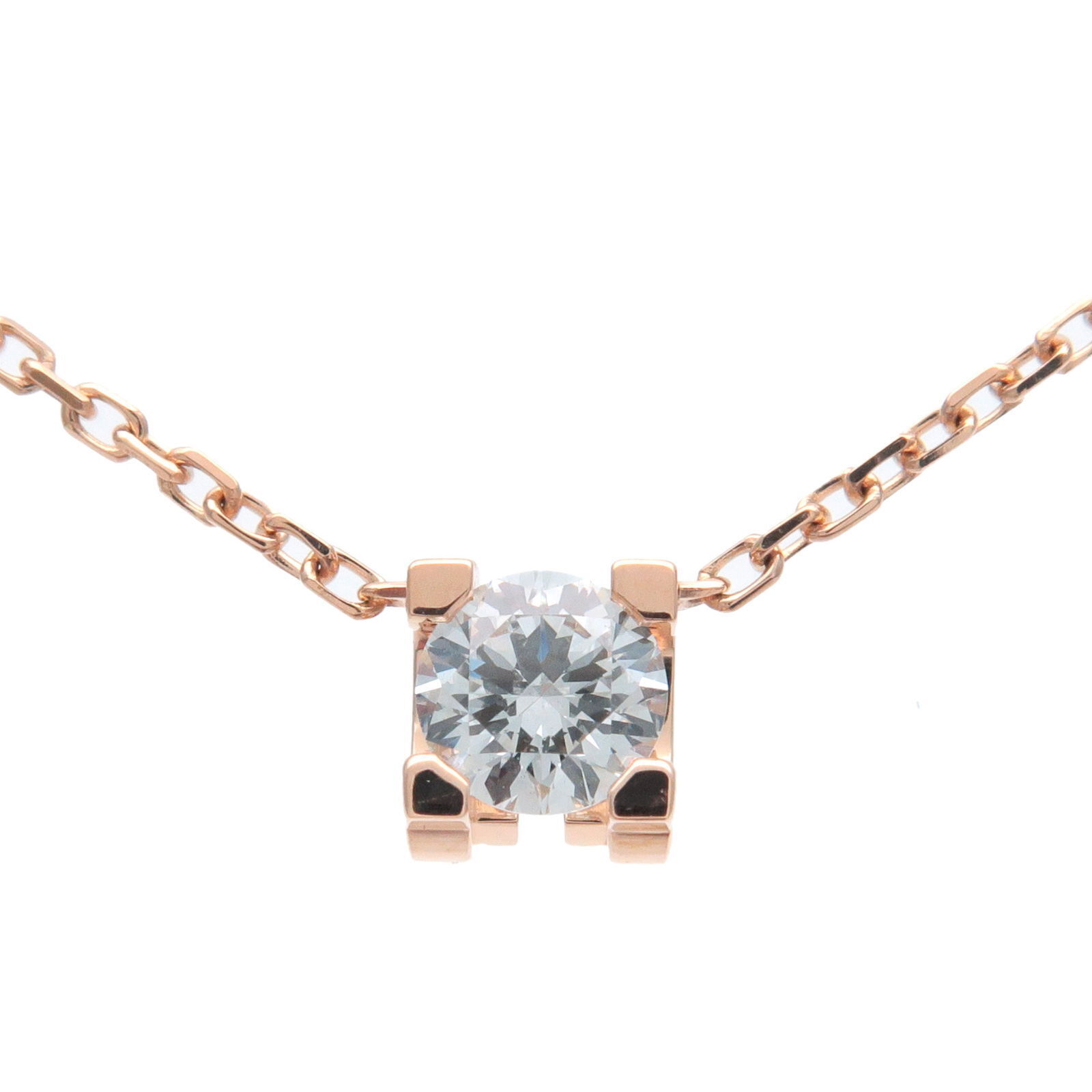 Cartier C de Cartier Diamond Necklace   Rose Gold
