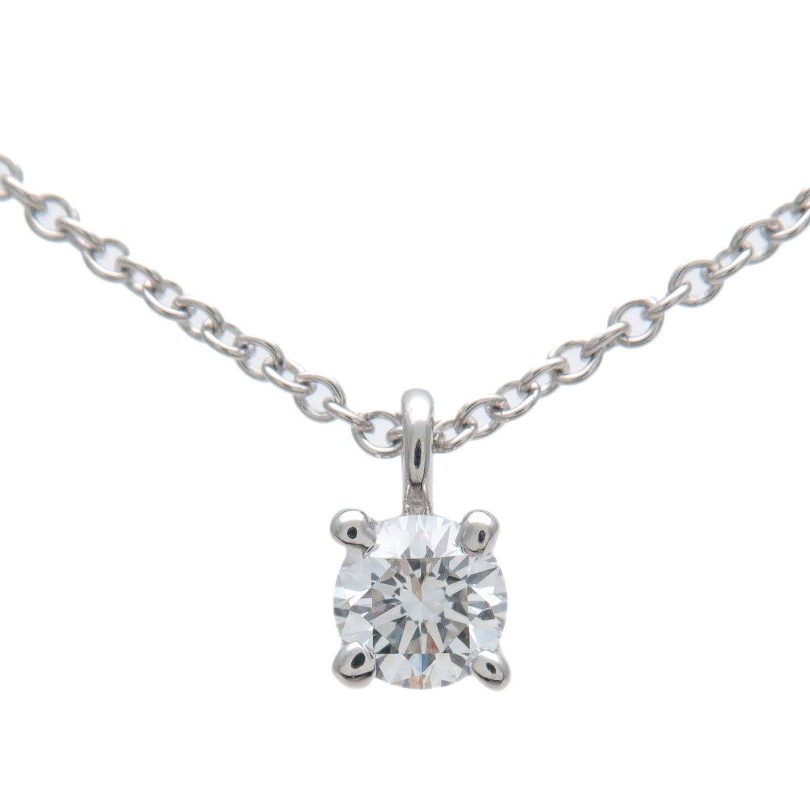 Tiffany  Co. Solitaire Diamond Necklace  Platinum