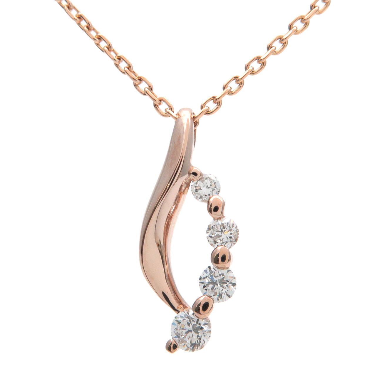 STAR JEWELRY 4P Diamond Necklace  Rose Gold