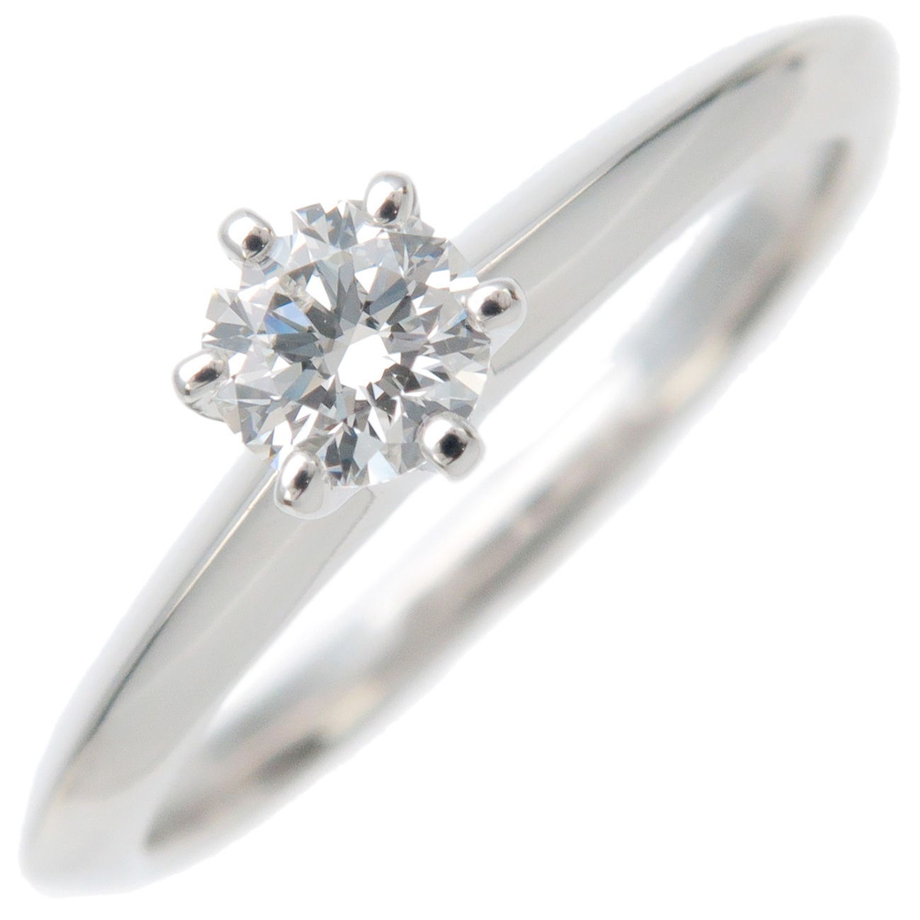 Authentic TiffanyCo. Solitaire 1P Diamond Ring