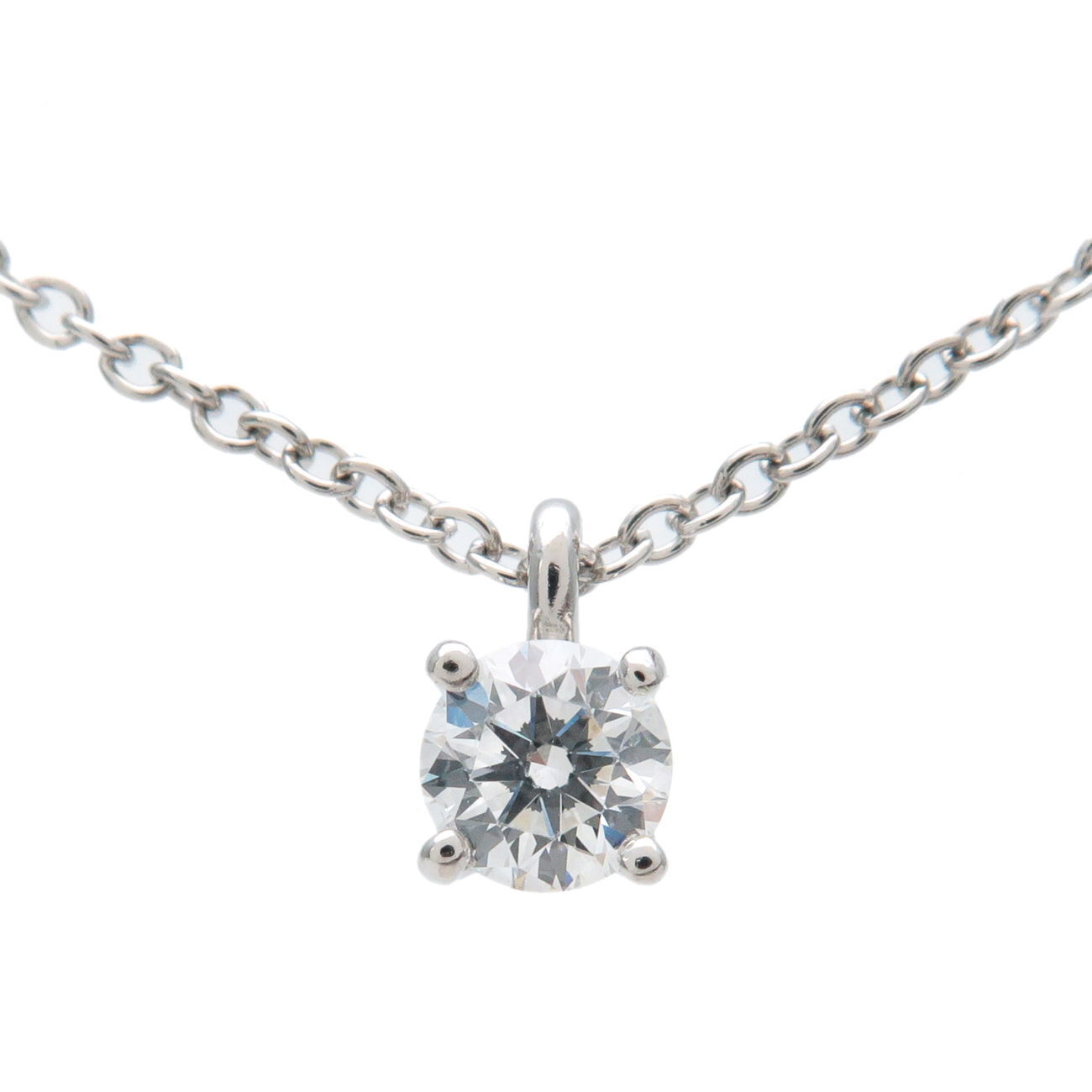 Authentic TiffanyCo. Solitaire Diamond Necklace