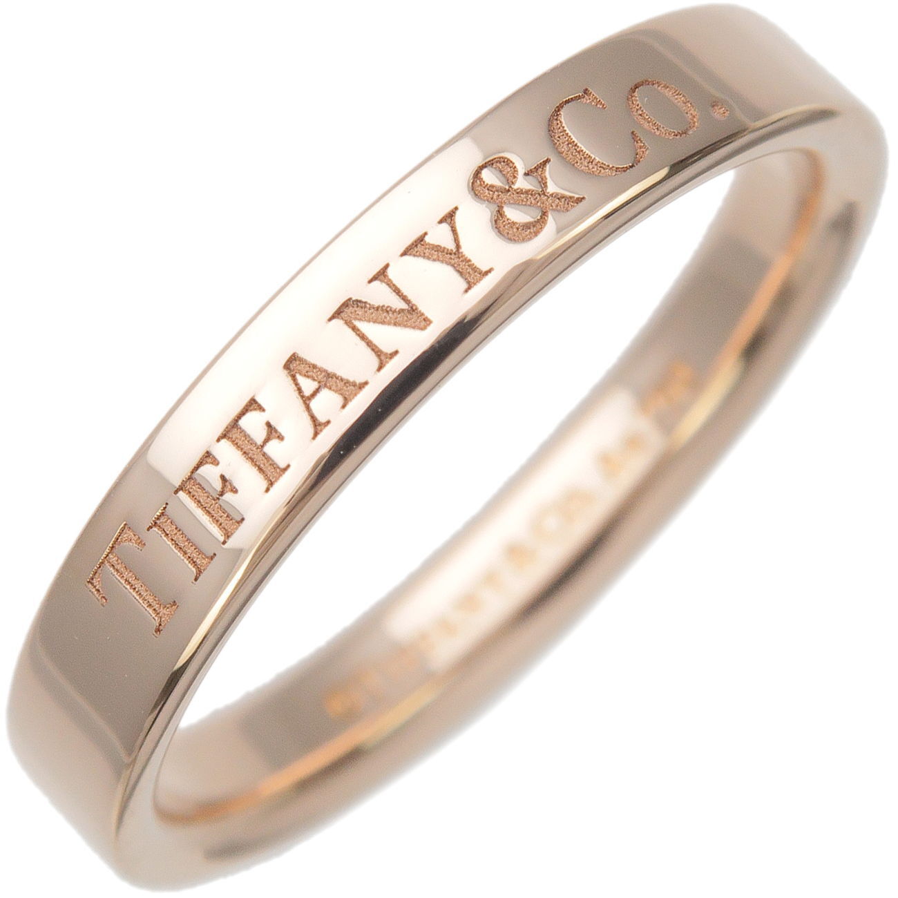 Auth TiffanyCo. Tiffany Flat Band Ring