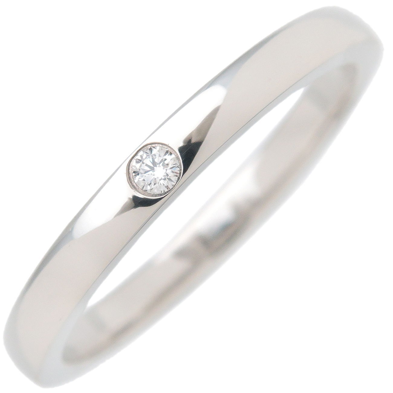 Cartier Ballerina Wedding Ring 1P Diamond PT950 Platinum
