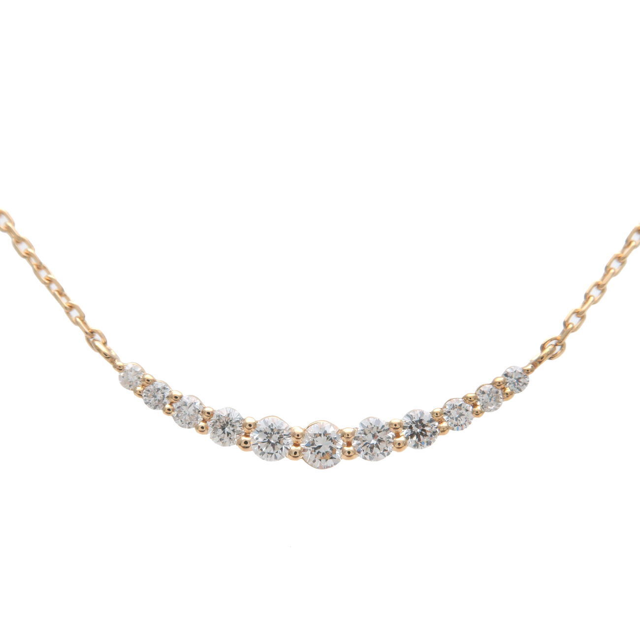 4℃ Diamond Necklace K18PG 750PG Rose Gold