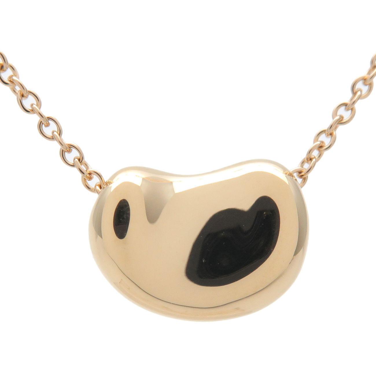 Tiffany  Co. Bean Necklace Small K18YG 750YG Yellow Gold