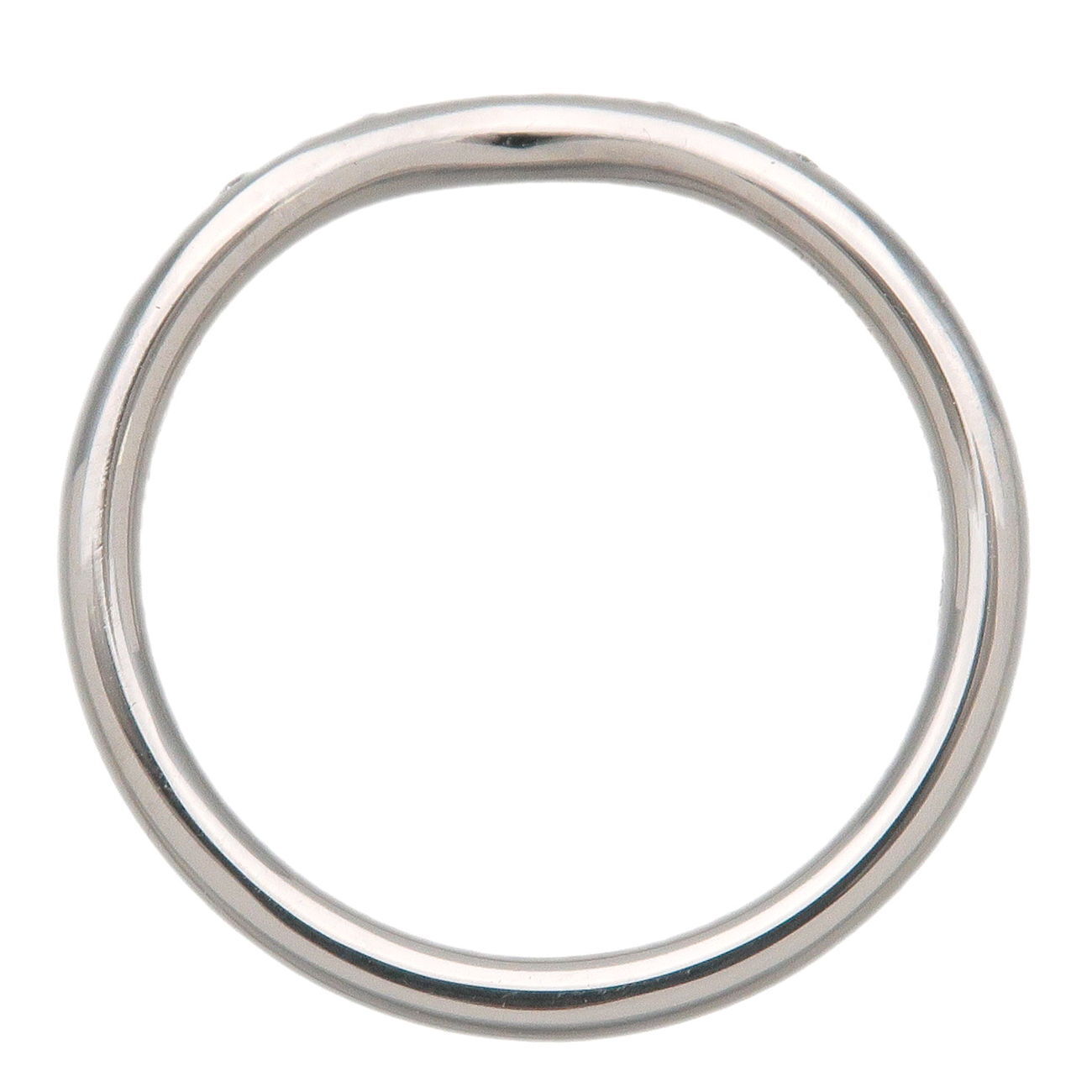 Auth TiffanyCo. Curved Band Ring 9P Diamond PT950 Platinum #
