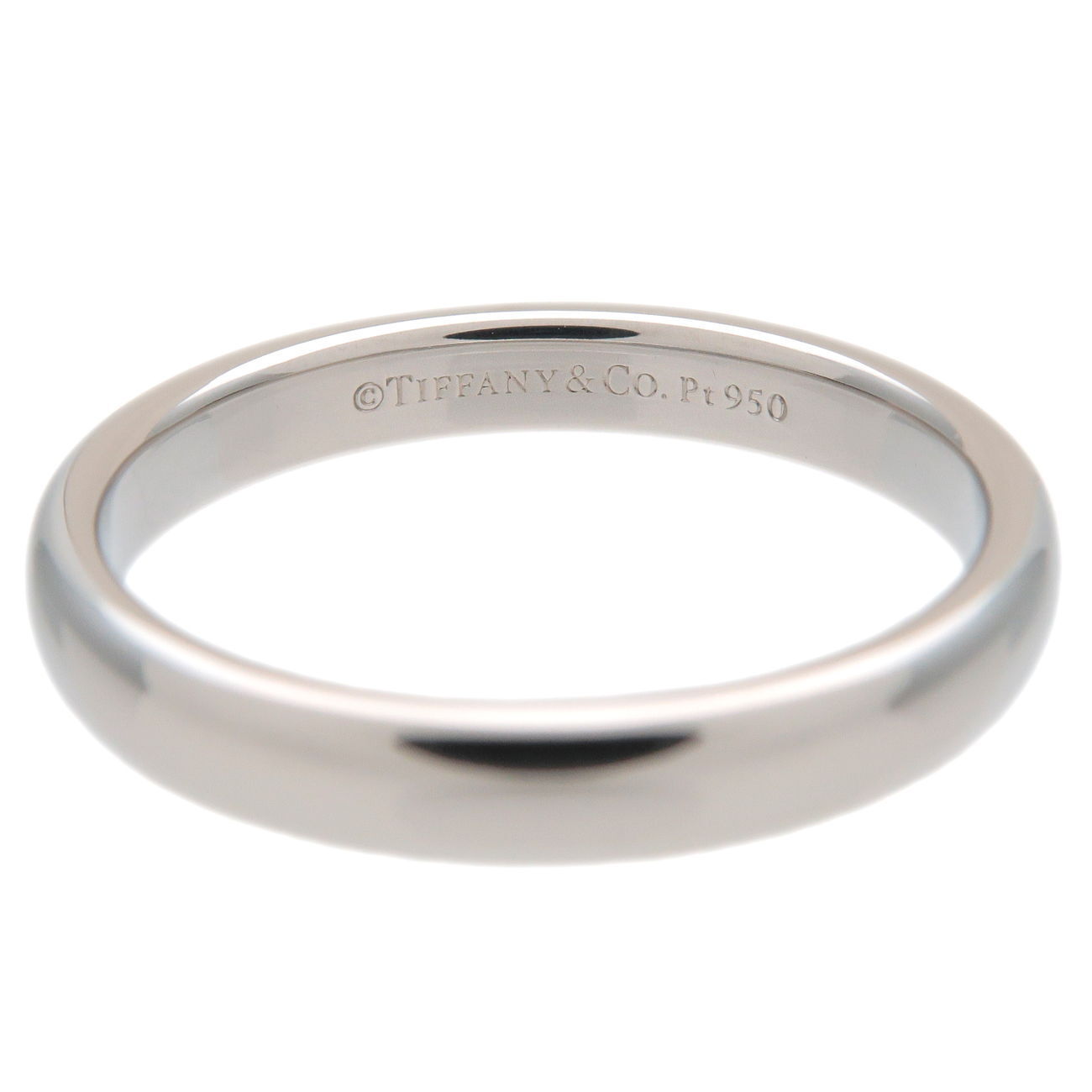 Authentic TiffanyCo. Classic Band Ring PT950 Platinum