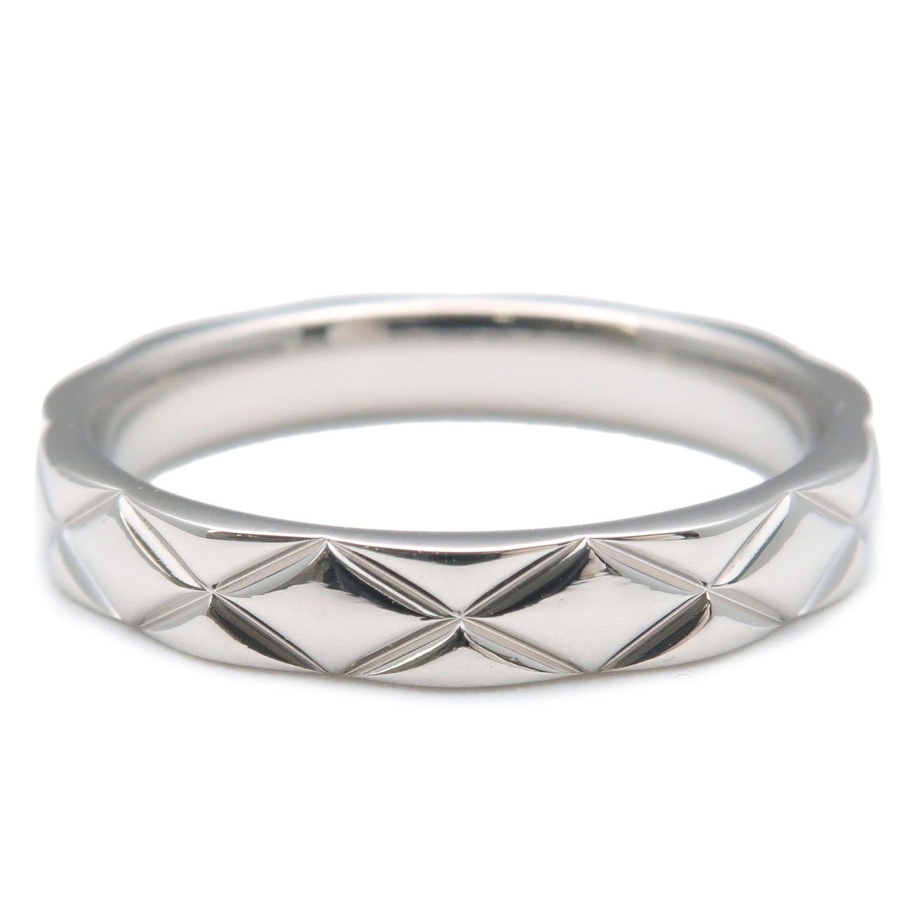 CHANEL Matelasse Ring Medium PT950 Platinum