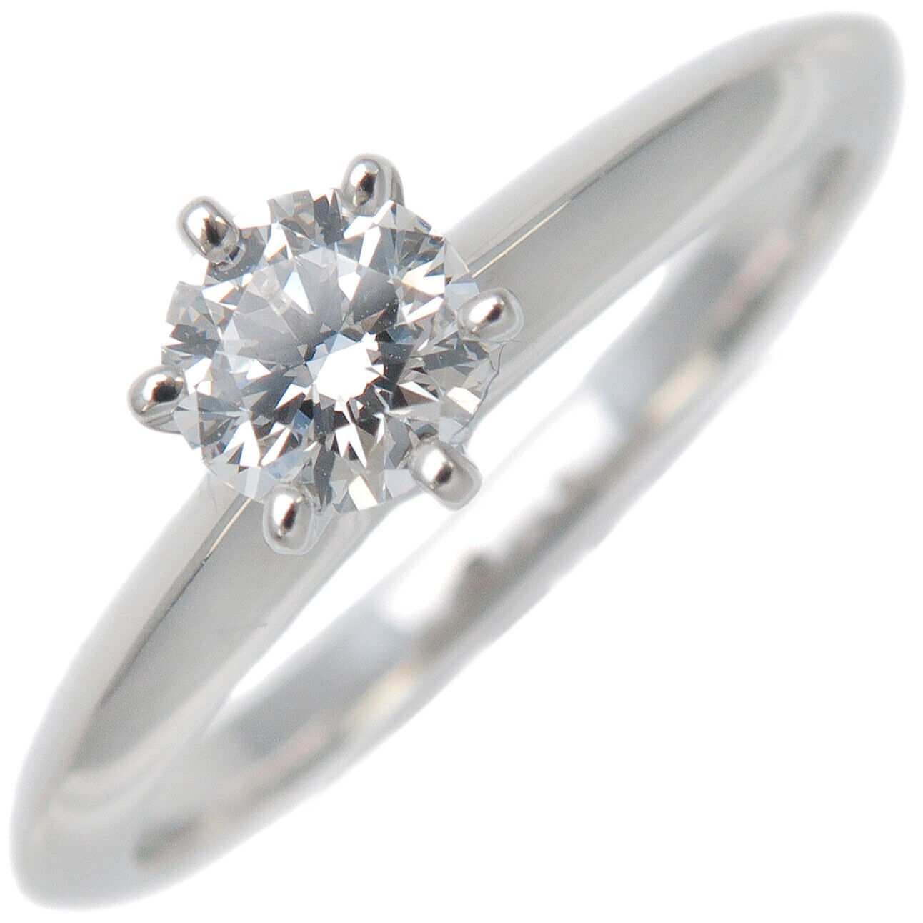 Tiffany  Co. Solitaire 1P Diaond Ring  Platinum