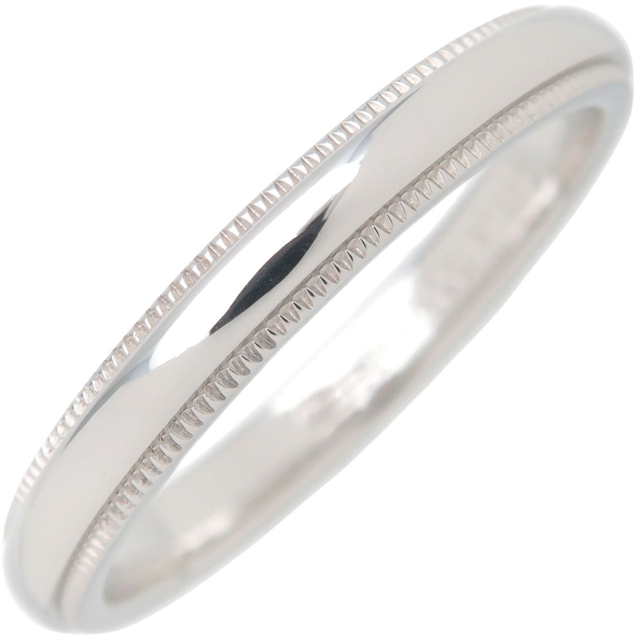 Authentic TiffanyCo. Milgrain Band Ring PT950 Platinum