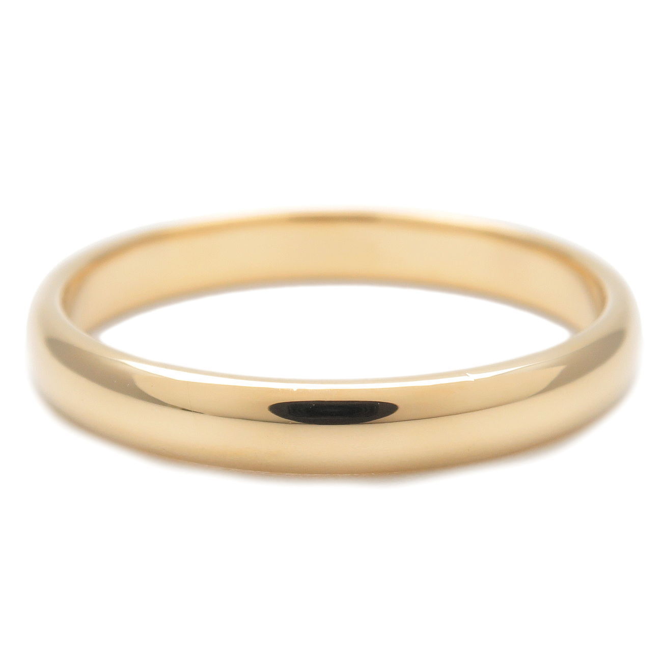 Tiffany  Co. Classic Band Ring K18YG 750YG Yellow Gold US9 EU59 Used F/S