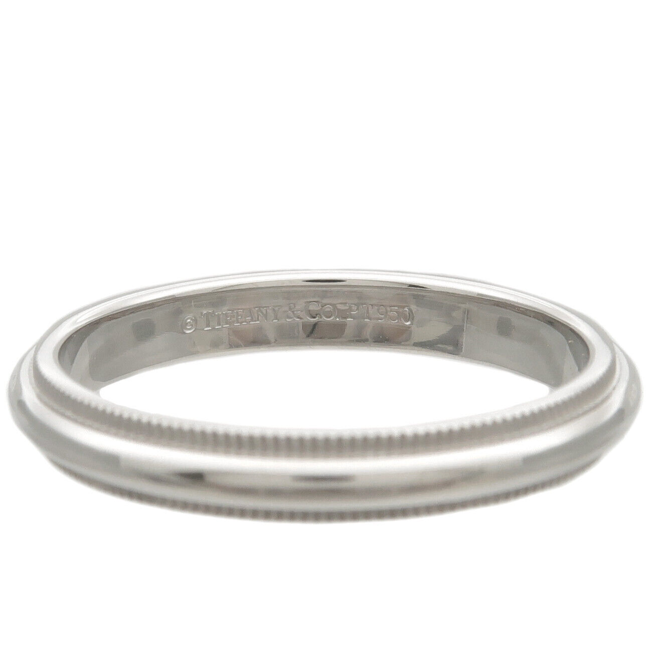Tiffany  Co. Milgrain Band Ring PT950 Platinum