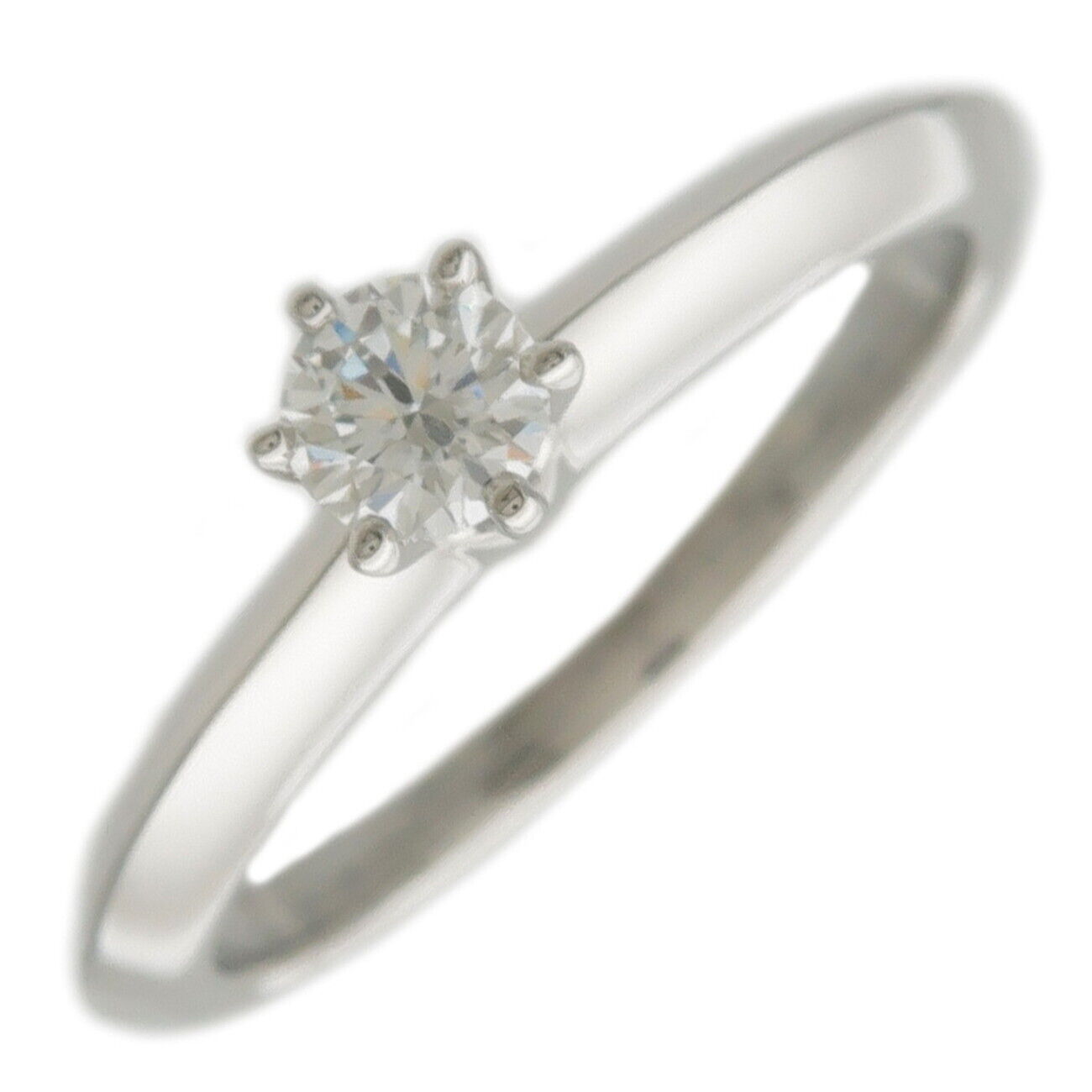 Tiffany  Co. Solitaire Diamond Ring 0.18ct Platinum