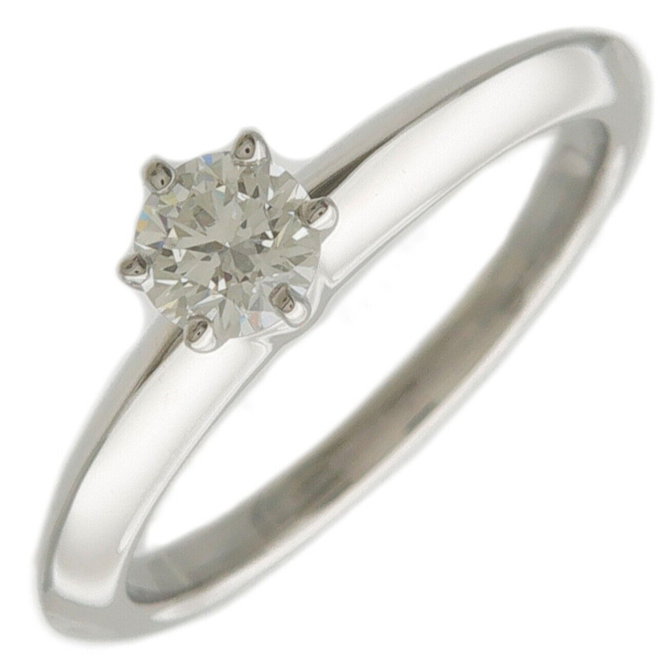 Tiffany  Co. Solitaire Diamond Ring 0.22ct Platinum