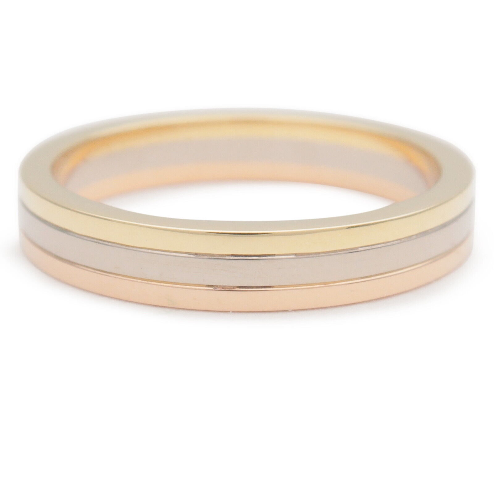 Cartier Three Color Ring K18 750YG/WG/PG