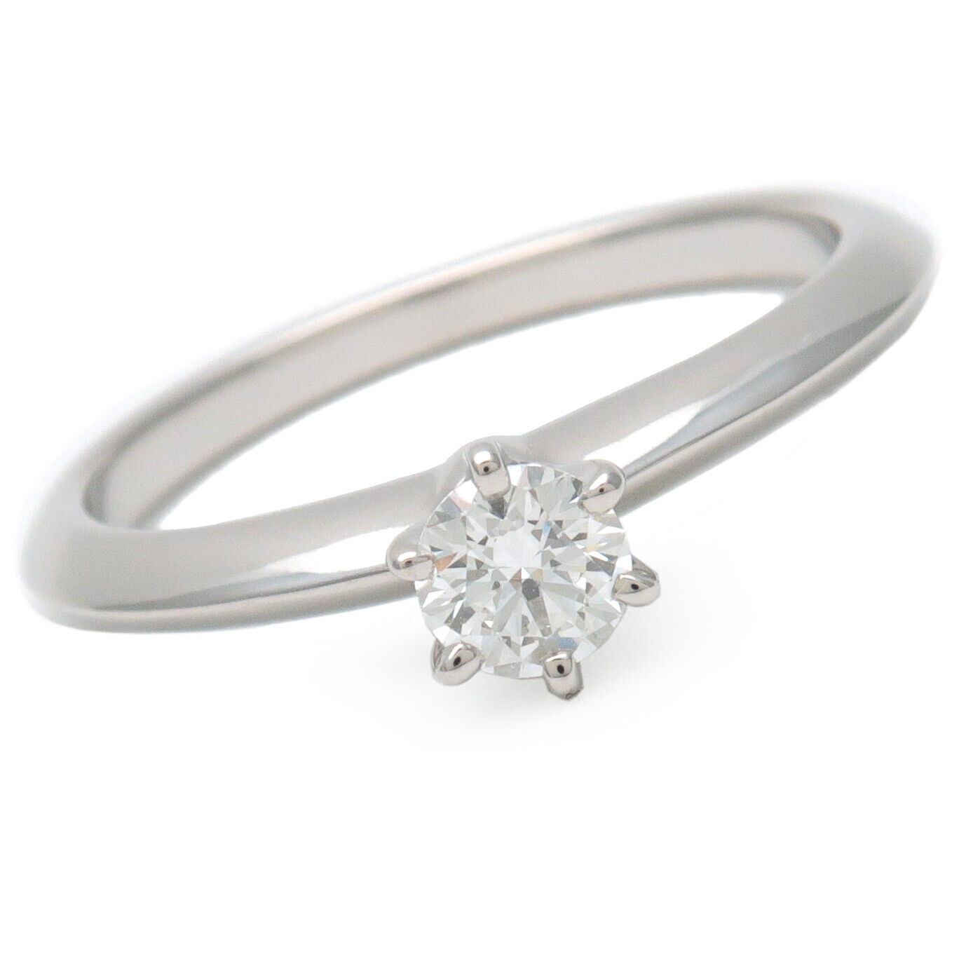 Tiffany  Co. Solitaire 1P Diamond Ring 0.25ct Platinum