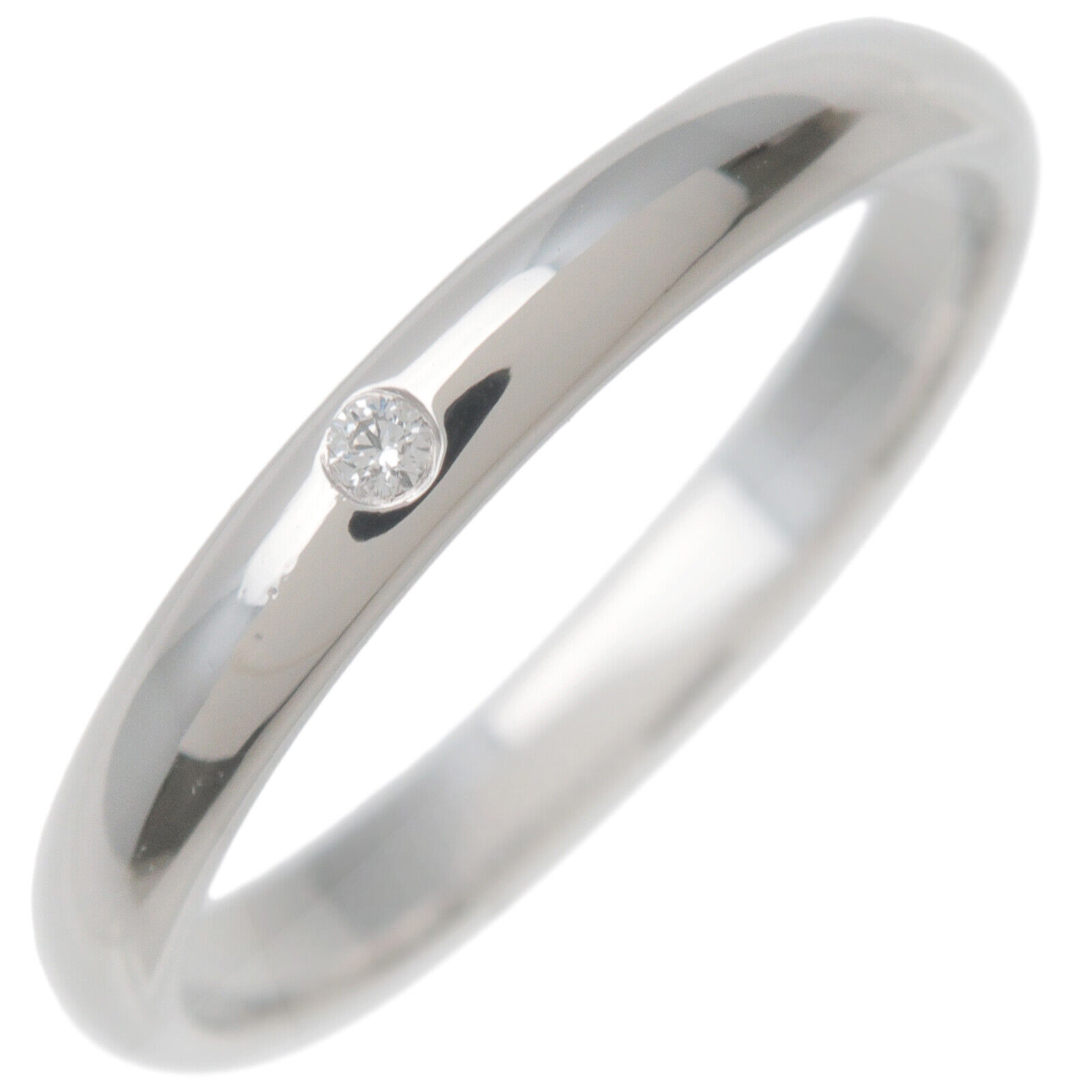 Cartier Wedding Ring 1P Diamond PT950 Platinum