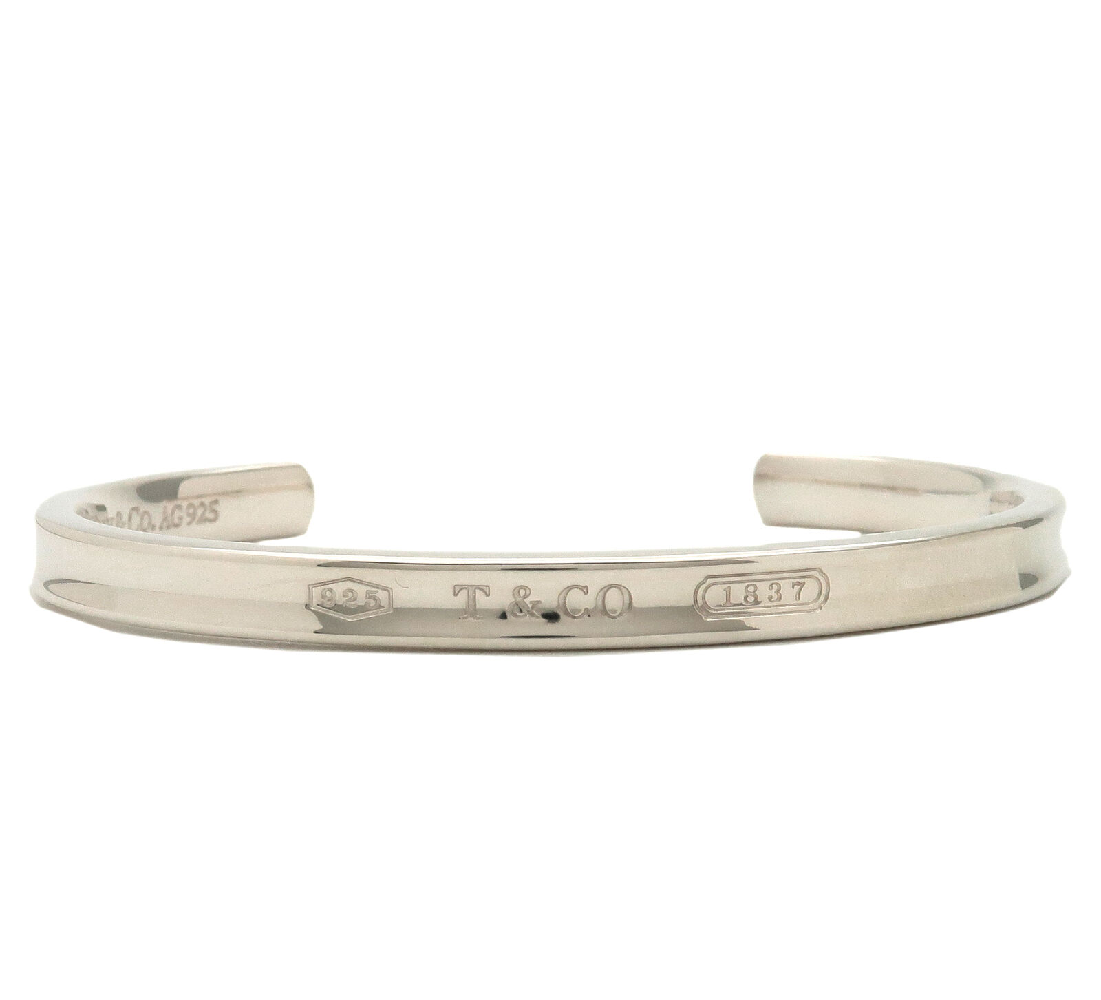 Tiffany&Co. 1837 Narrow Open Bangle Bracelet SV925 Silver