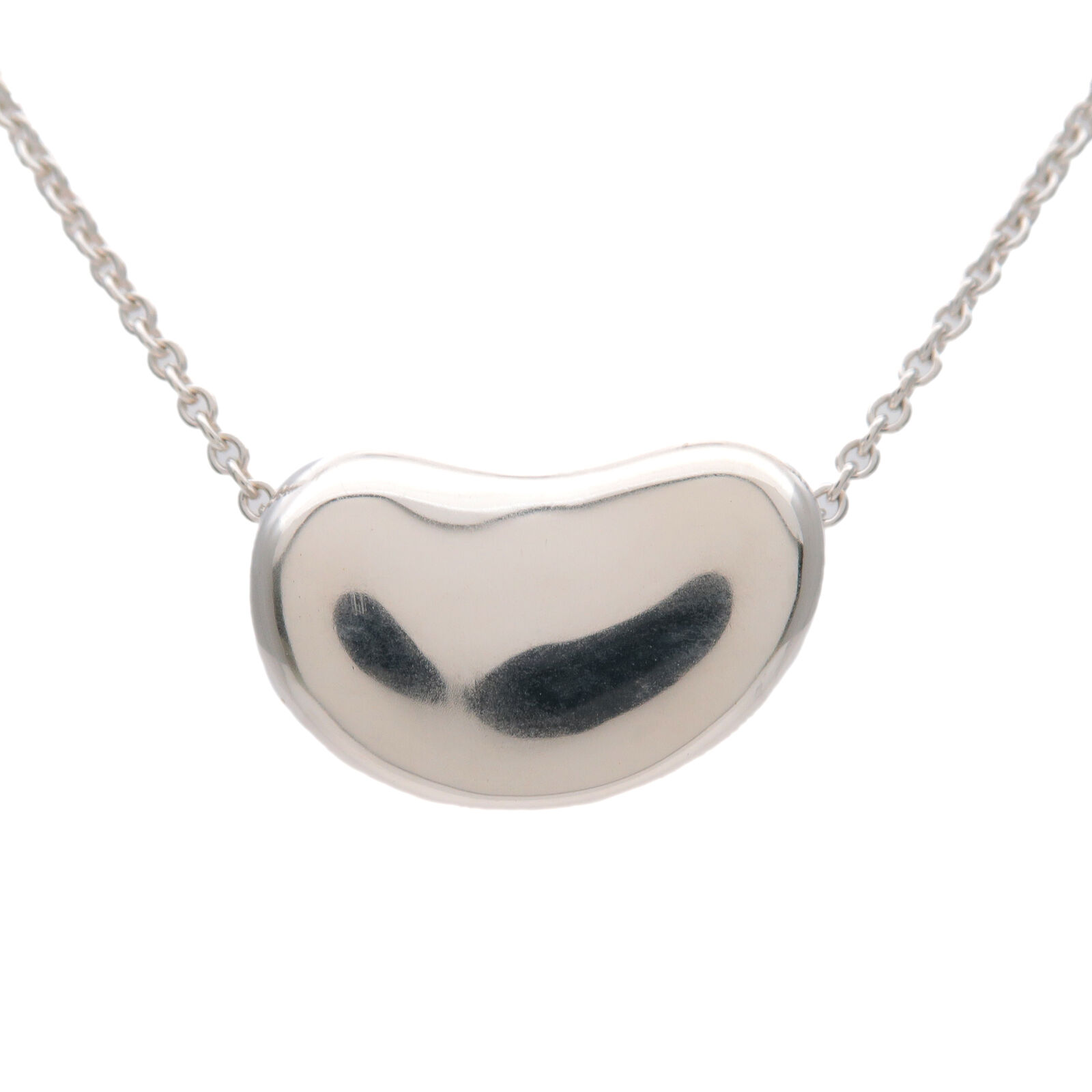 Tiffany  Co. Bean Necklace Medium Size Charm SV925 Silver